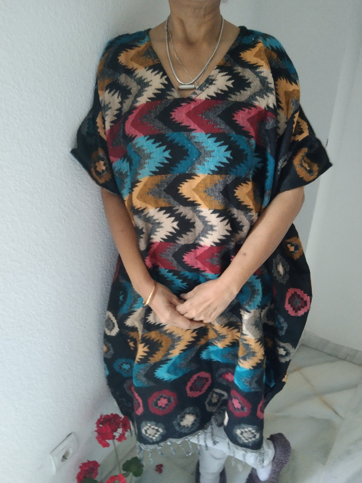 Unisex Yak Wool Tunic: Boho Resort Wear Kaftan