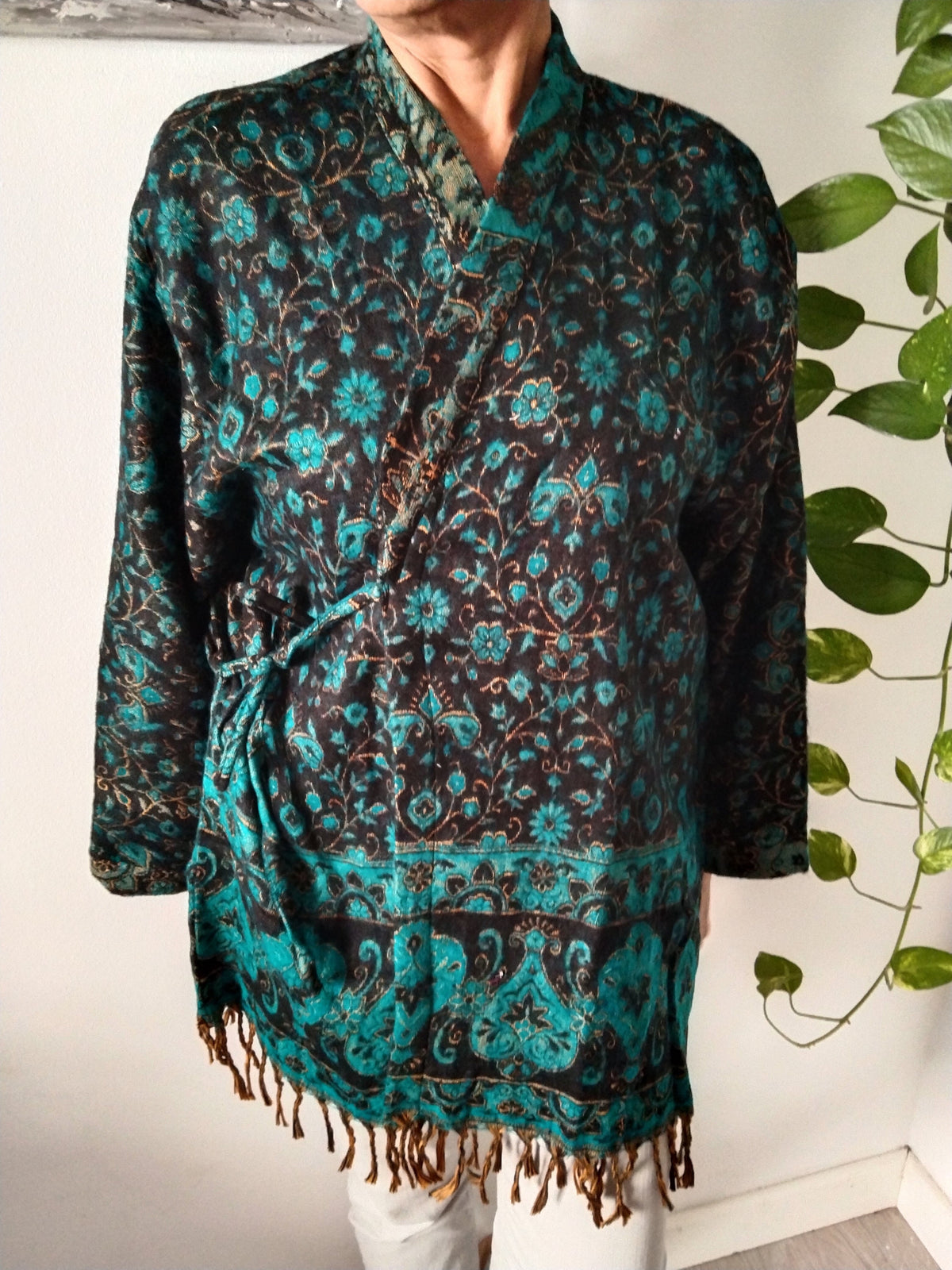 Wool wrap,winter tunic,wool cover up,gifts for her,boho robe,winter cover up