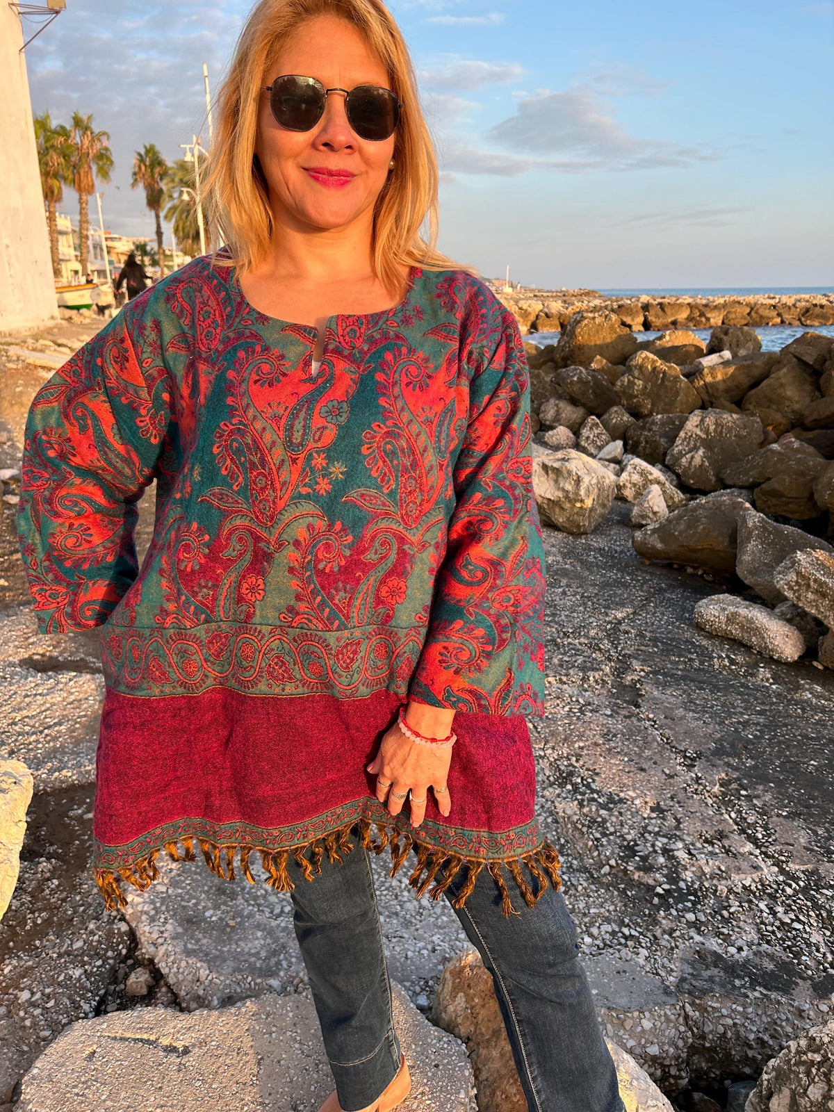 Yak wool kurti,winter kurti,wool tunic,gifts for her,resort wear,loungewear,boho tunic, Christmas gift,mom postpartum gift,mother's day gift