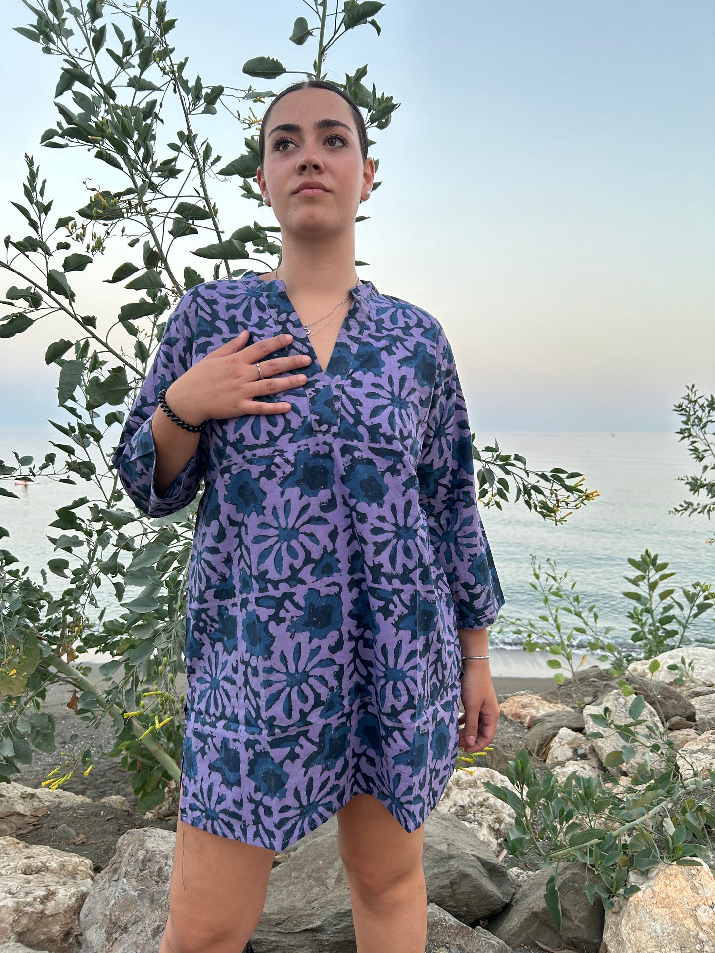 Purple Organic Cotton tunic