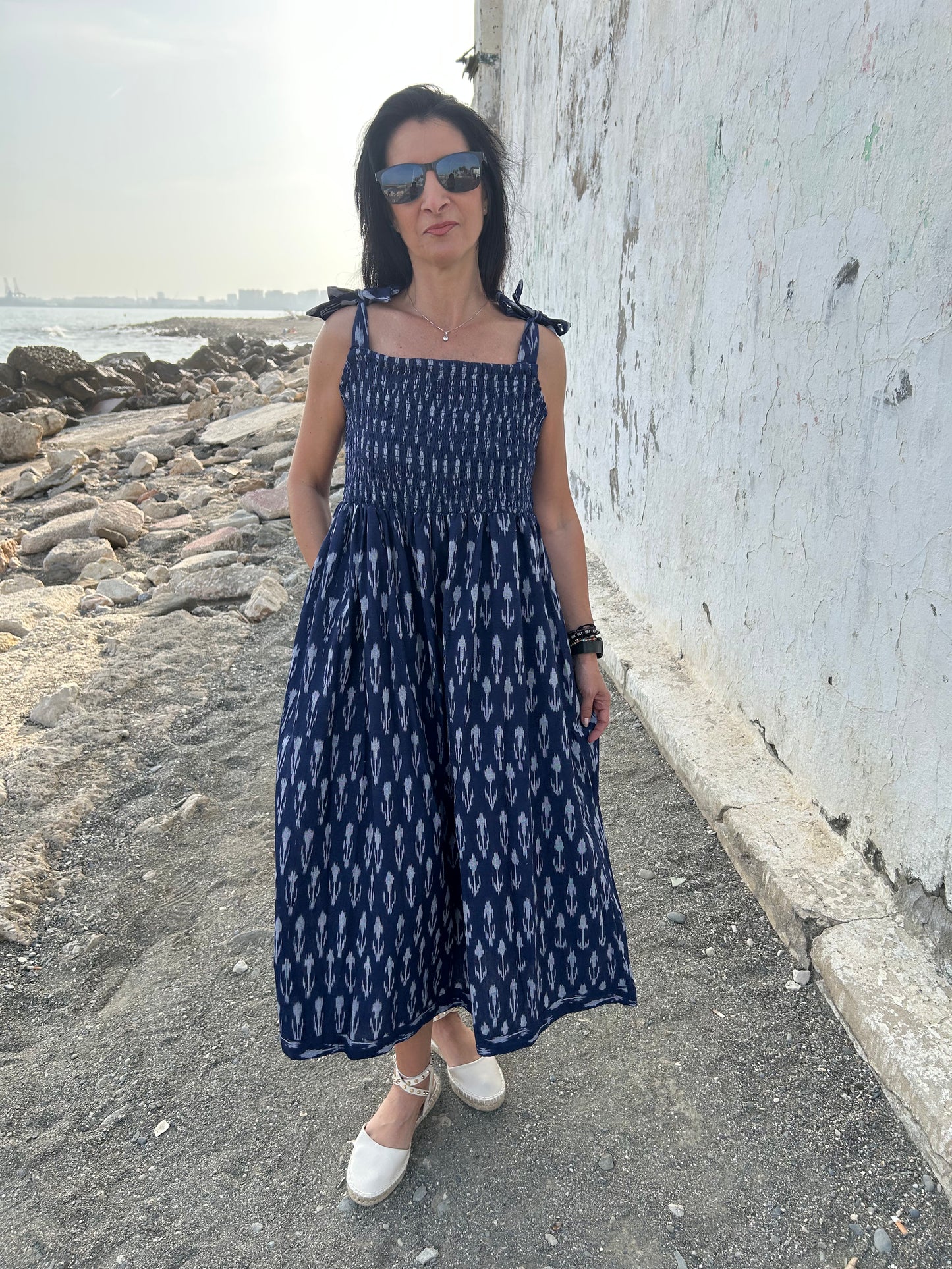 handmade ikkat cotton dress