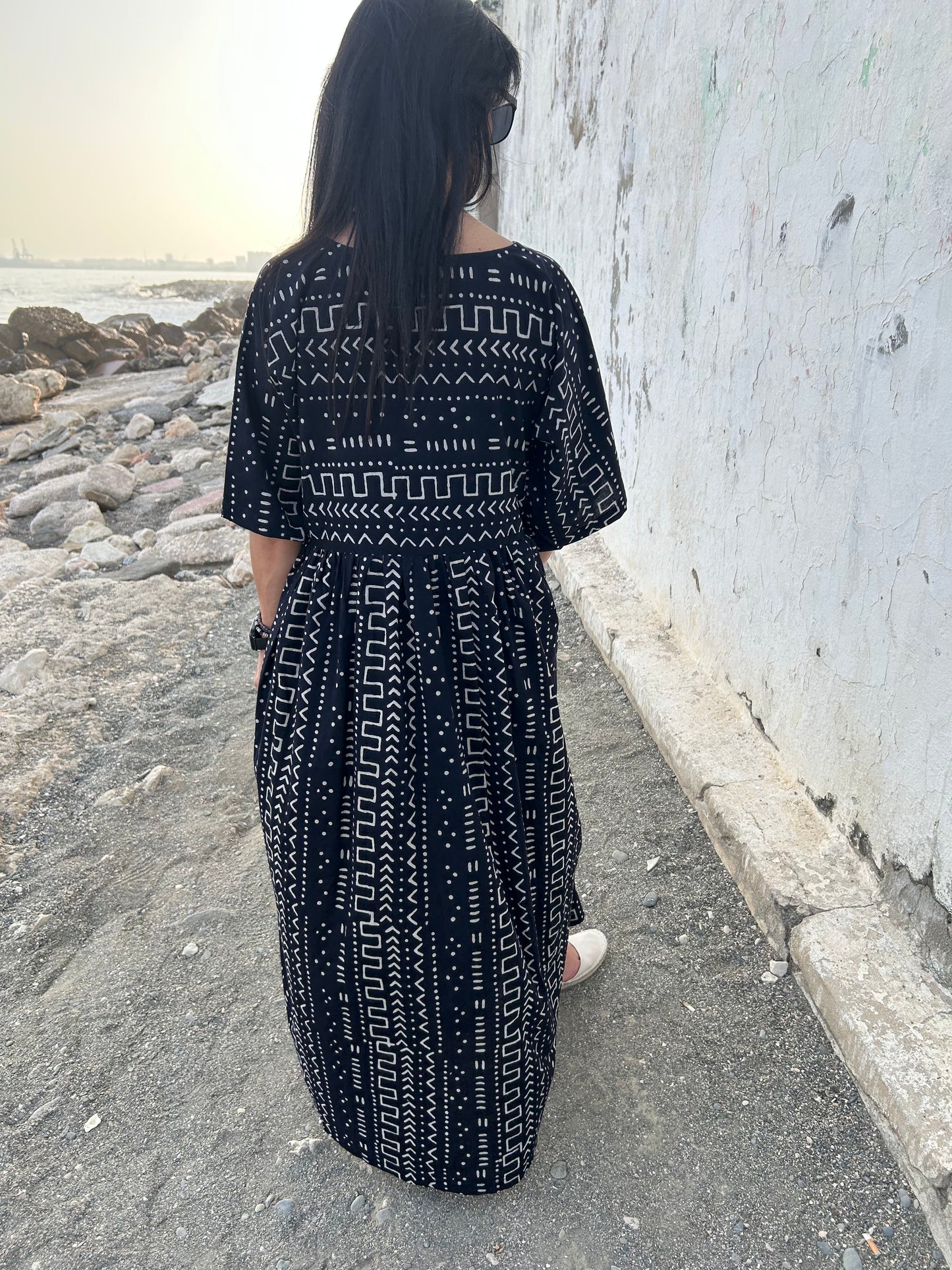 Handmade Black cotton dress
