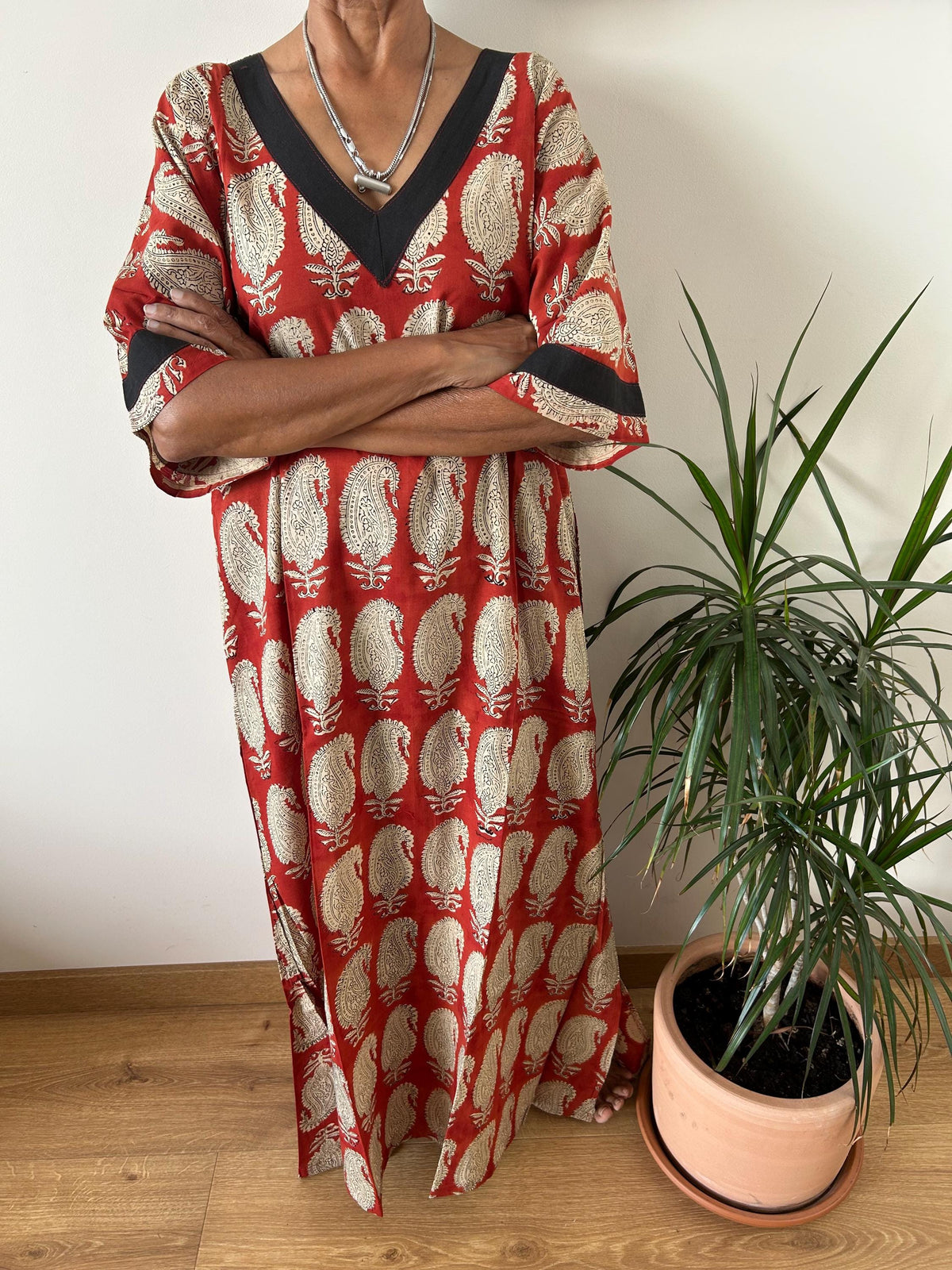 Maroon paisley cotton kaftan,caftan, resort wear,loungewear,gifts for her,boho dress,a line dress,block print dress
