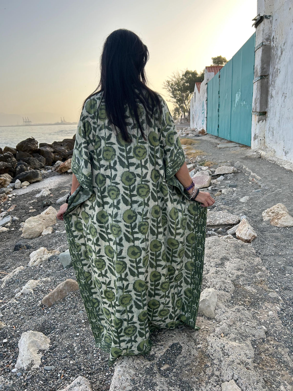Indigo Cotton kaftan,caftan,resort wear,loungewear,sleepwear,gifts for her,boho dress,plus size kaftan,maternity dress,Mom postpartum dress