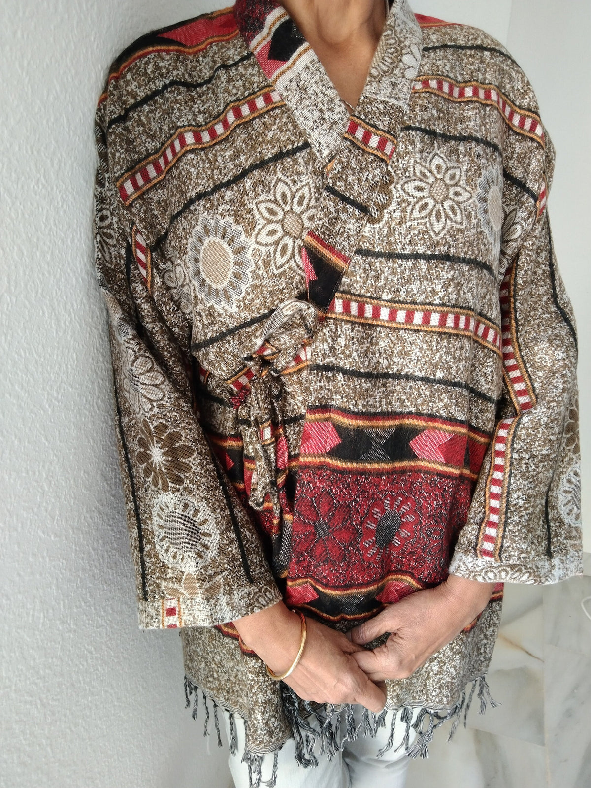 Unisex Wool wrap jacket, loungewear, resort wear,winter jacket ,wool wrap top,boho tunic,wool tunic,