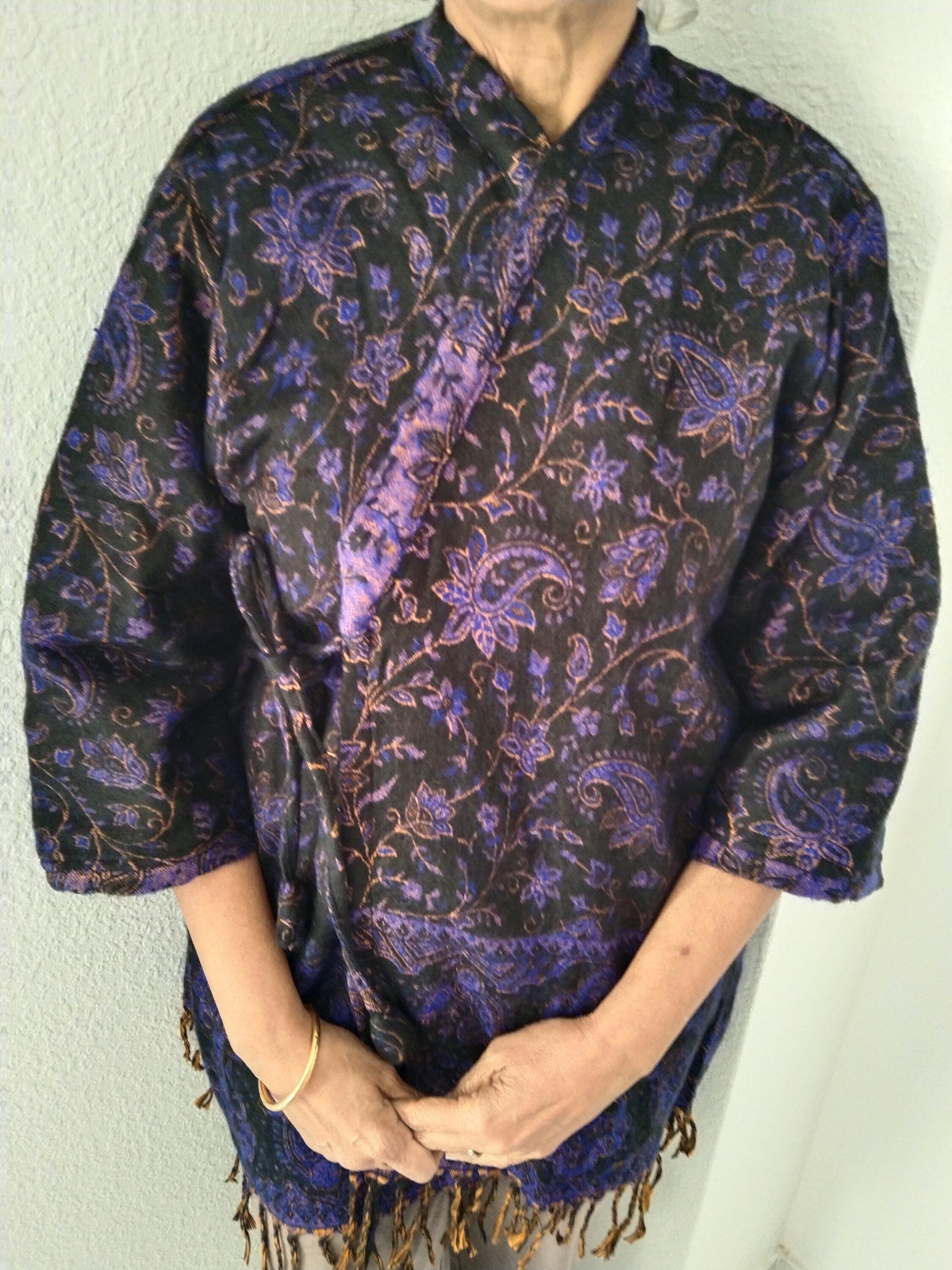Unisex Wool wrap tunic,spring jacket,gifts for her, loungewear,winter tunic,boho tunic,