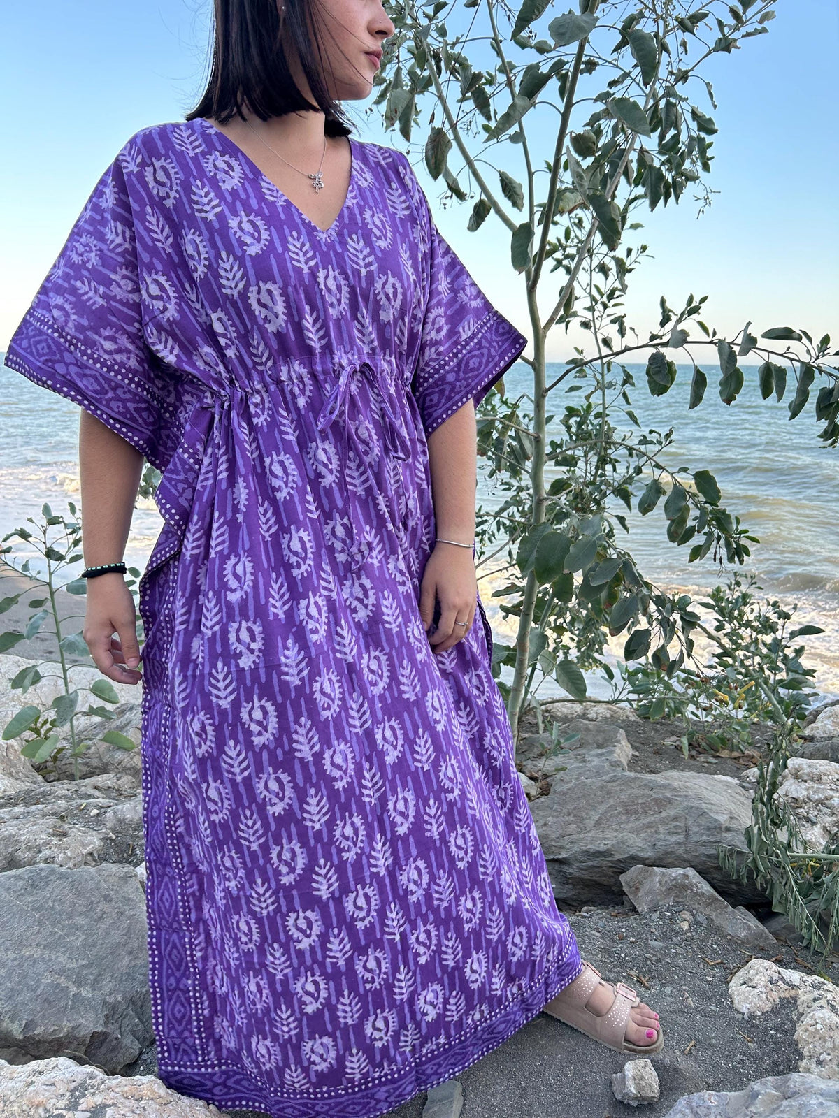 Purple kaftan,Handmade kaftan,Caftan,Resort wear,plus size kaftan,Boho dress,Cotton dress,Maxi dress,Gifts for her,loungewear,Sleepwear,