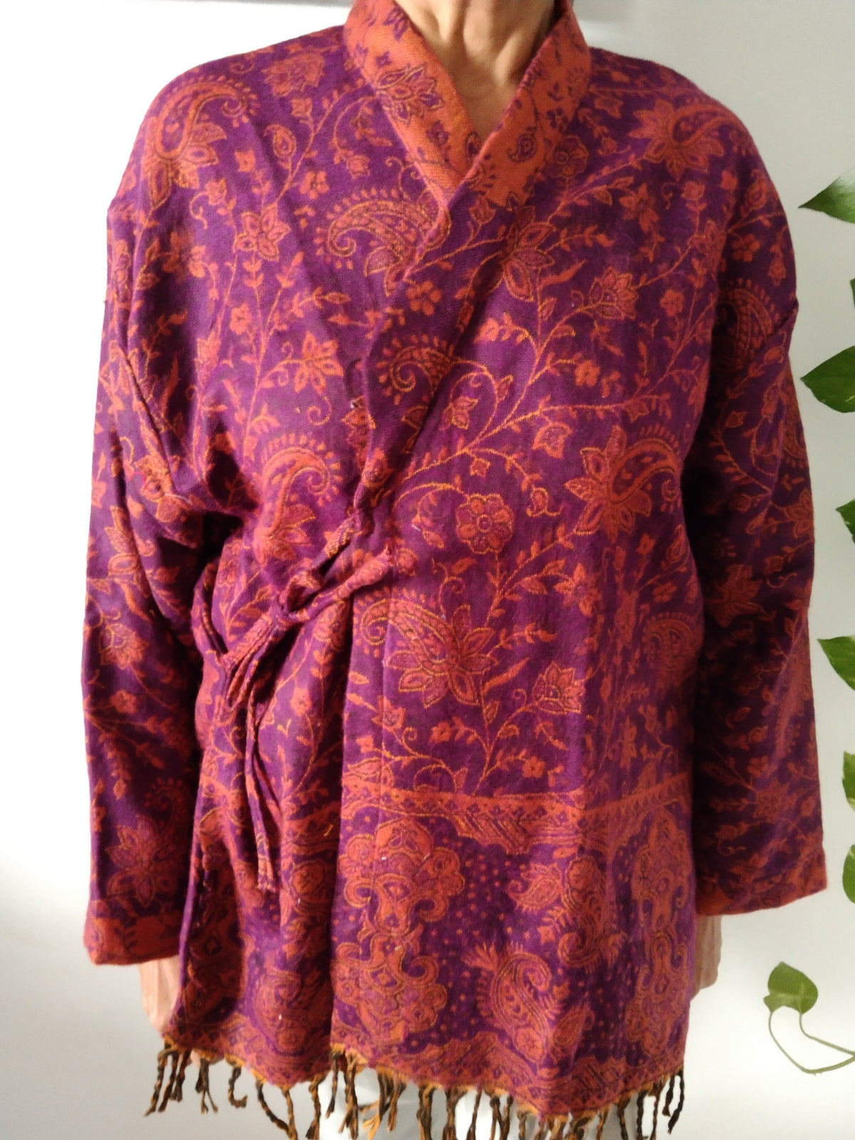 Wool blend tunic,wool cover up,wool jacket,gifts for her,boho robe,gifts for her