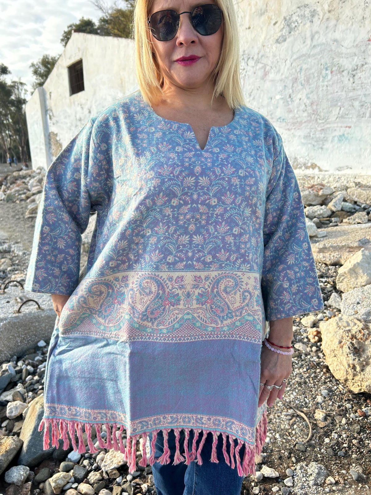 Yak wool,Winter tunic,wool kurti,gifts for her, Christmas gift,boho wool tunic,mom postpartum gift,