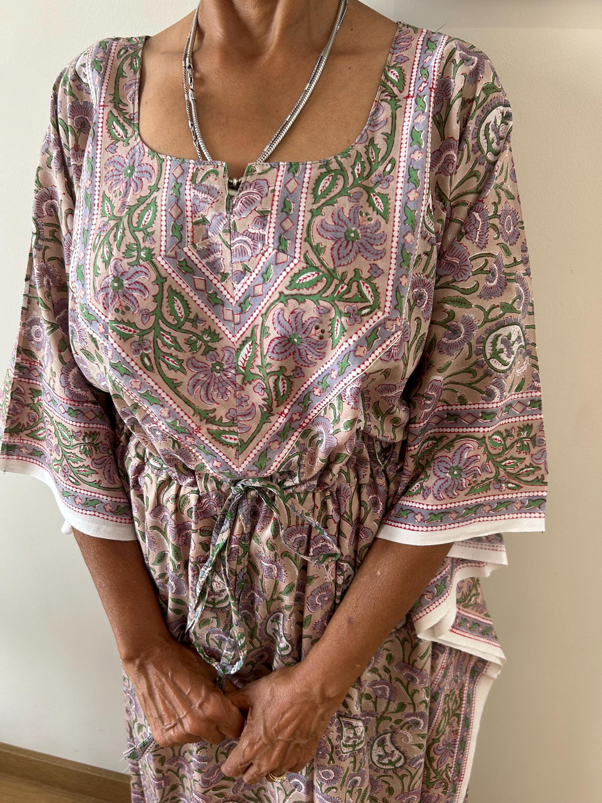 Blockprint cotton kaftan,caftan, gifts for her, resort wear, loungewear, beachwear, mother's day gift, maternity dress,plus size dress, boho