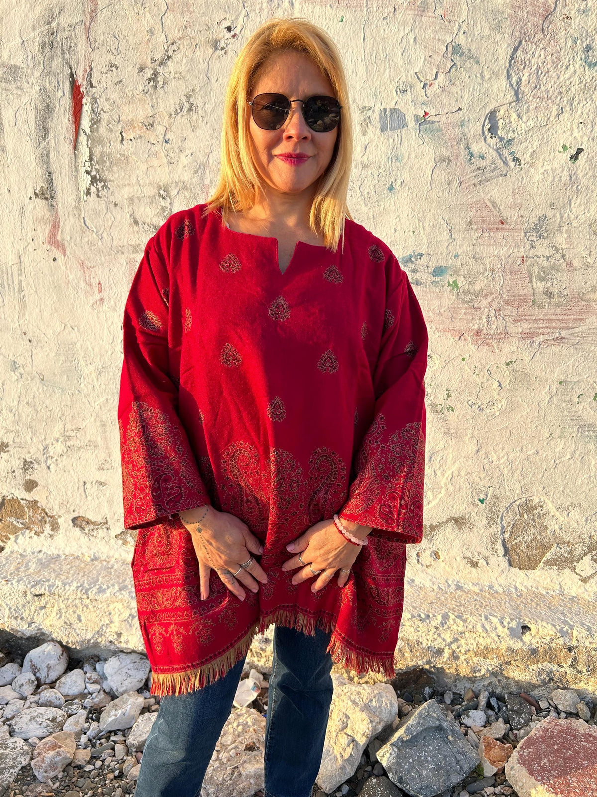 Winter wool tunic,wool kurti,gifts for her, Christmas gift, mom postpartum gift,resort wear,loungewear,boho kurti,wool kurti,wool tunic