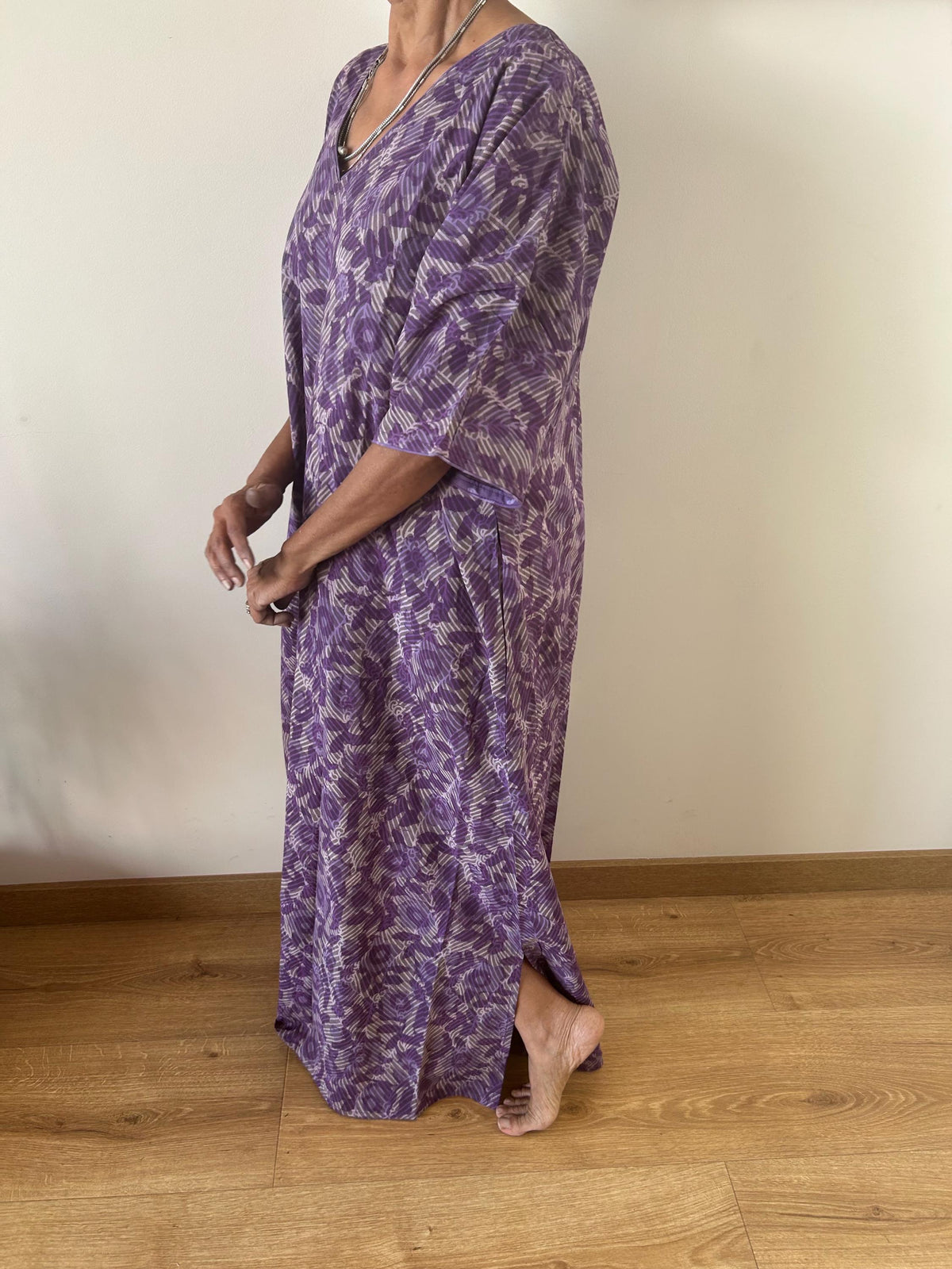 Purple cotton kaftan,caftan, resort wear,loungewear,gifts for her,boho dress,a line dress,block print dress