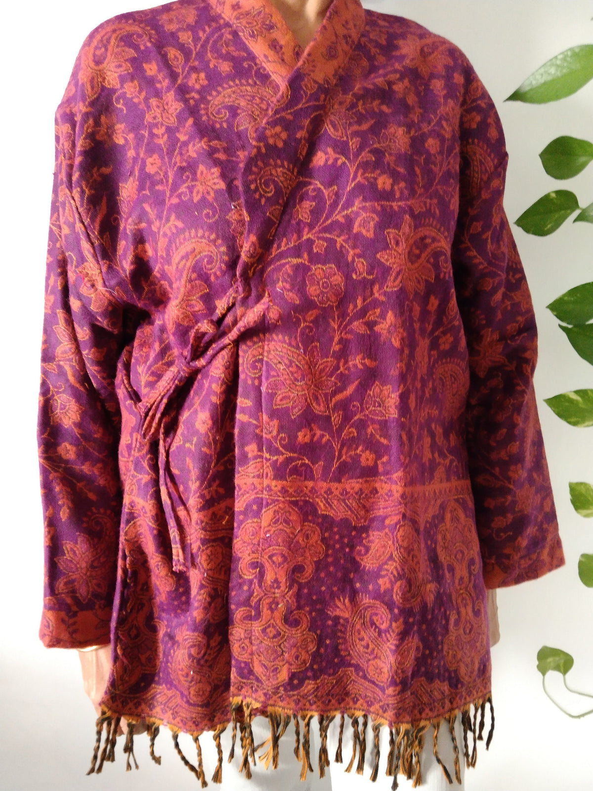 Wool blend tunic,wool cover up,wool jacket,gifts for her,boho robe,gifts for her