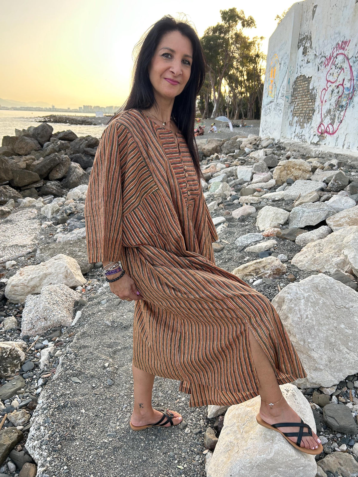 Organic cotton kaftan,caftan, resort wear,loungewear,gifts for her,boho dress,a line dress,block print dress
