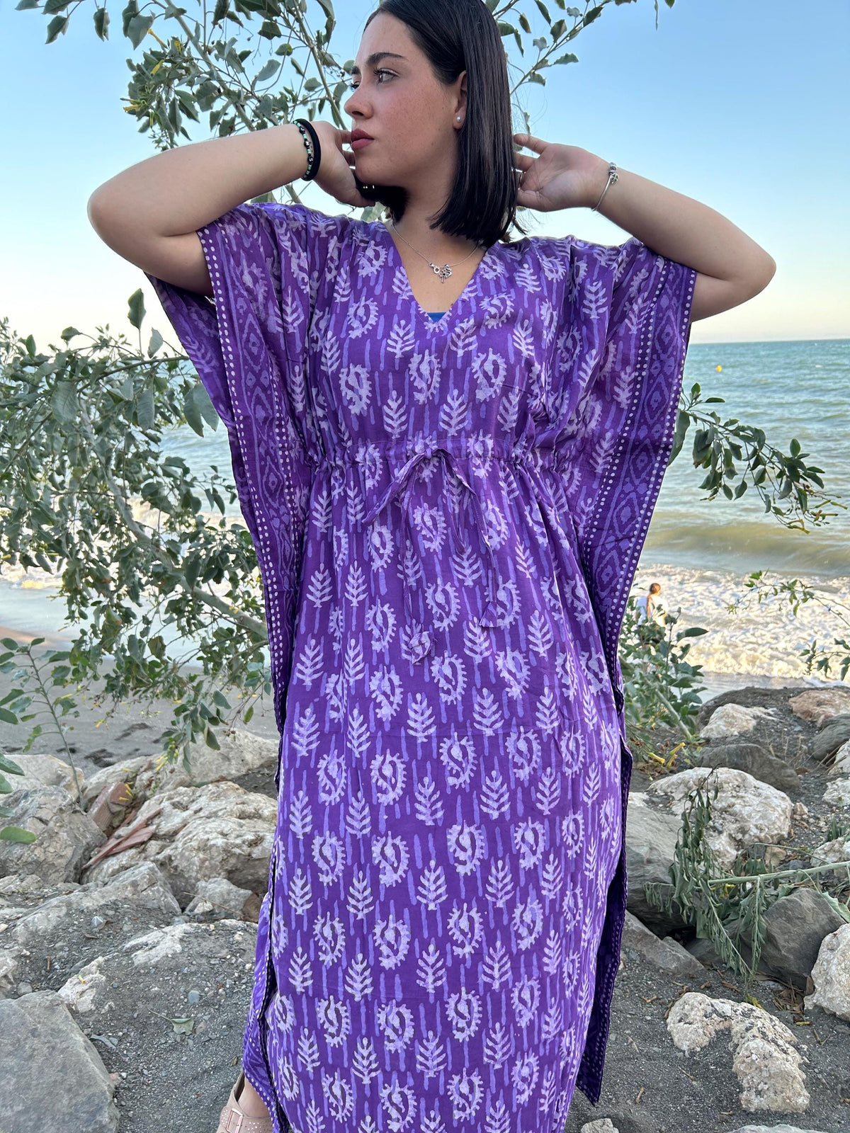 Purple kaftan,Handmade kaftan,Caftan,Resort wear,plus size kaftan,Boho dress,Cotton dress,Maxi dress,Gifts for her,loungewear,Sleepwear,