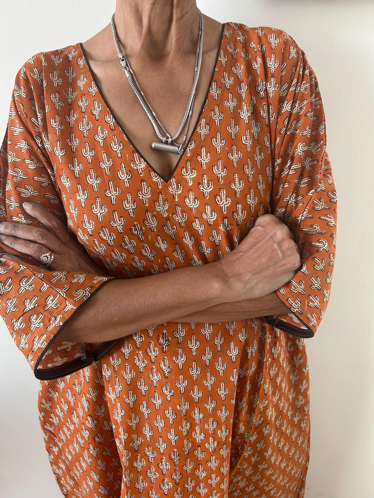 Sunset desert cotton kaftan,caftan, resort wear,loungewear,gifts for her,boho dress,a line dress,block print dress