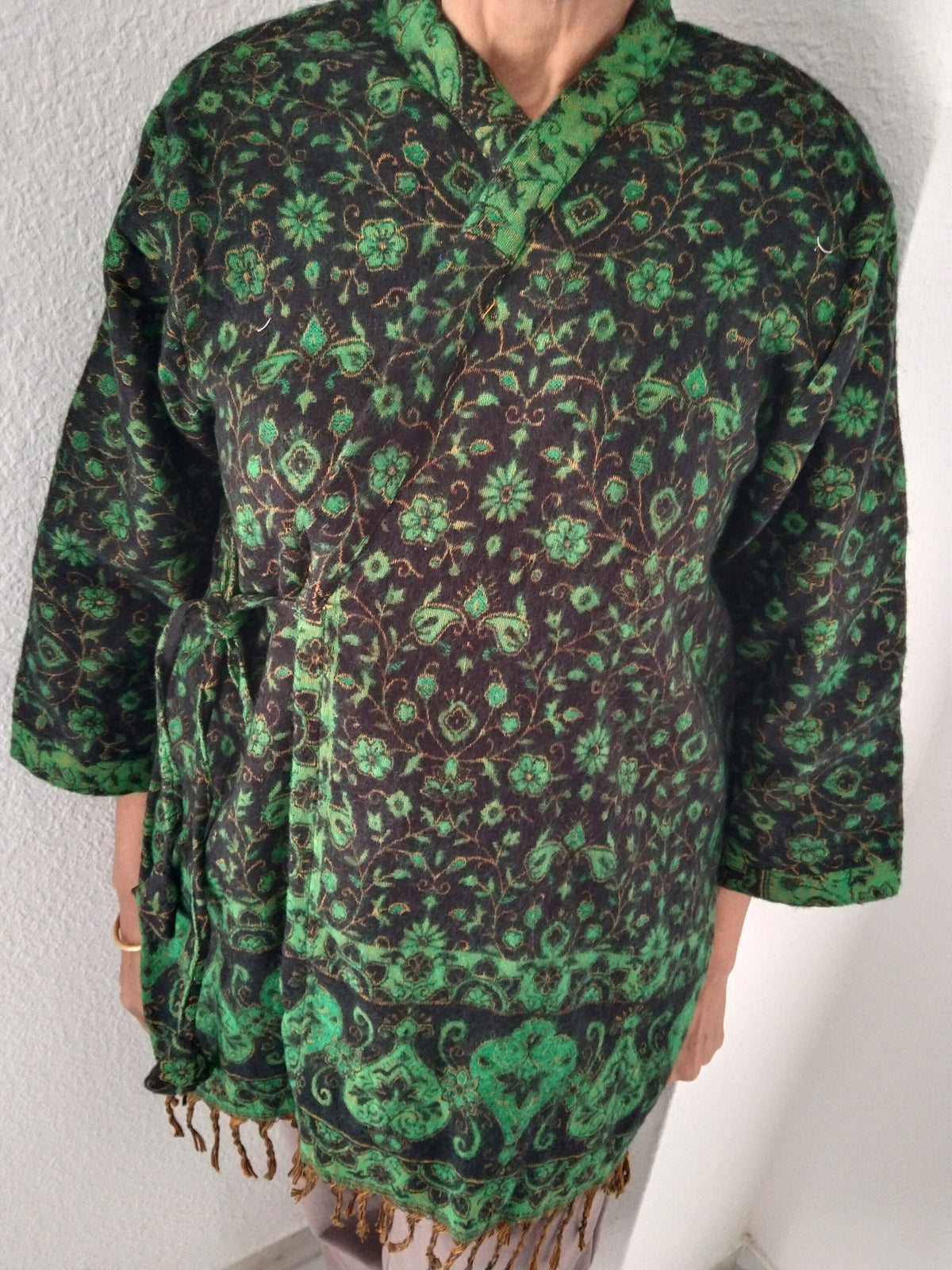 Unisex winter wool tie tunic, loungewear,gifts for her,boho tunic, spring jacket,wool tunic