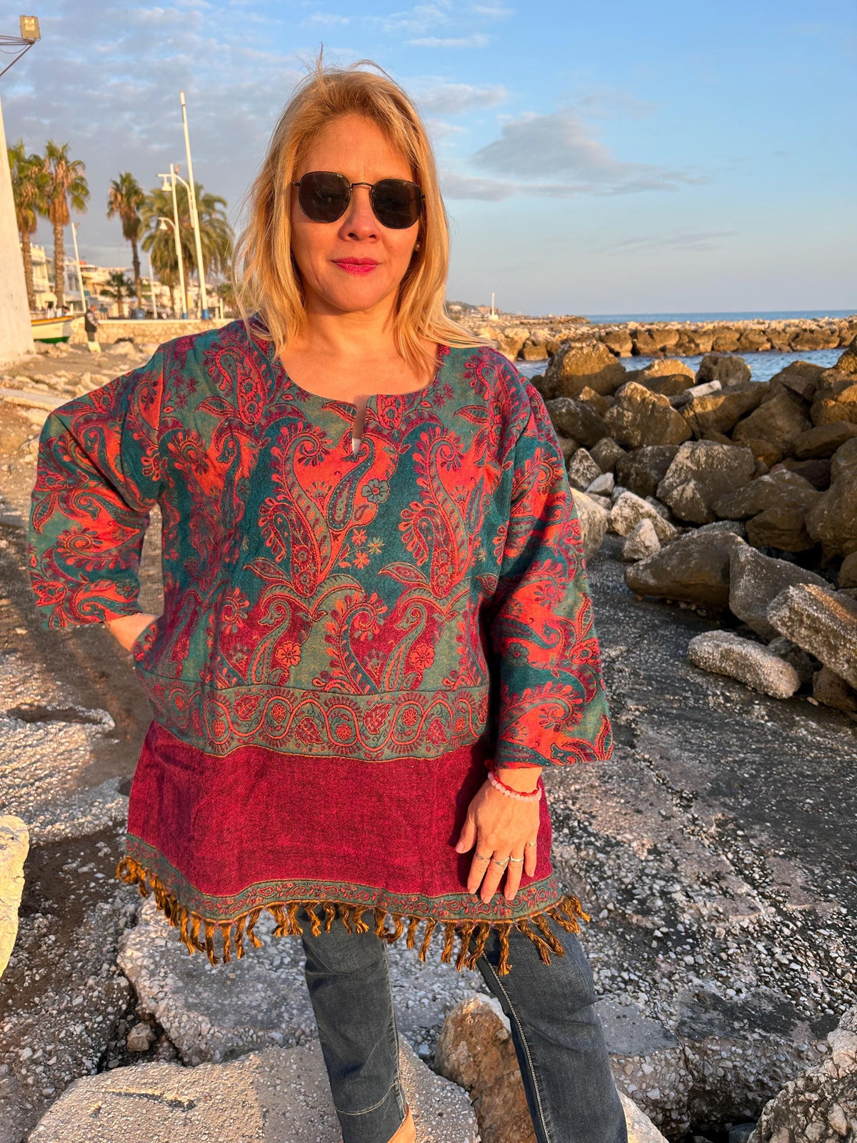 Yak wool kurti,winter kurti,wool tunic,gifts for her,resort wear,loungewear,boho tunic, Christmas gift,mom postpartum gift,mother's day gift