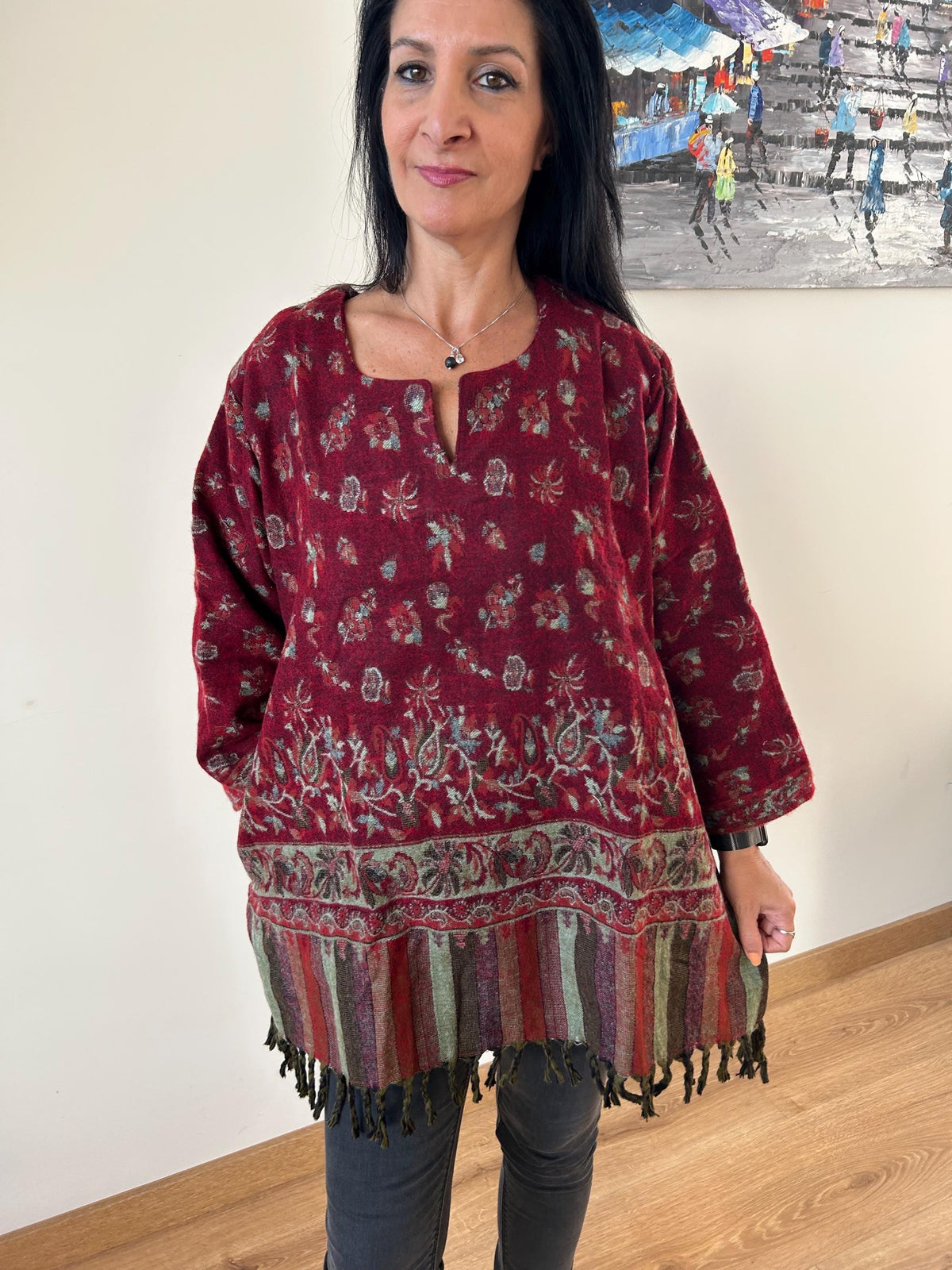 Yak wool tunic,wool kurti,gifts for her,resort wear,winter top,boho tunic, Christmas gift,loungewear,