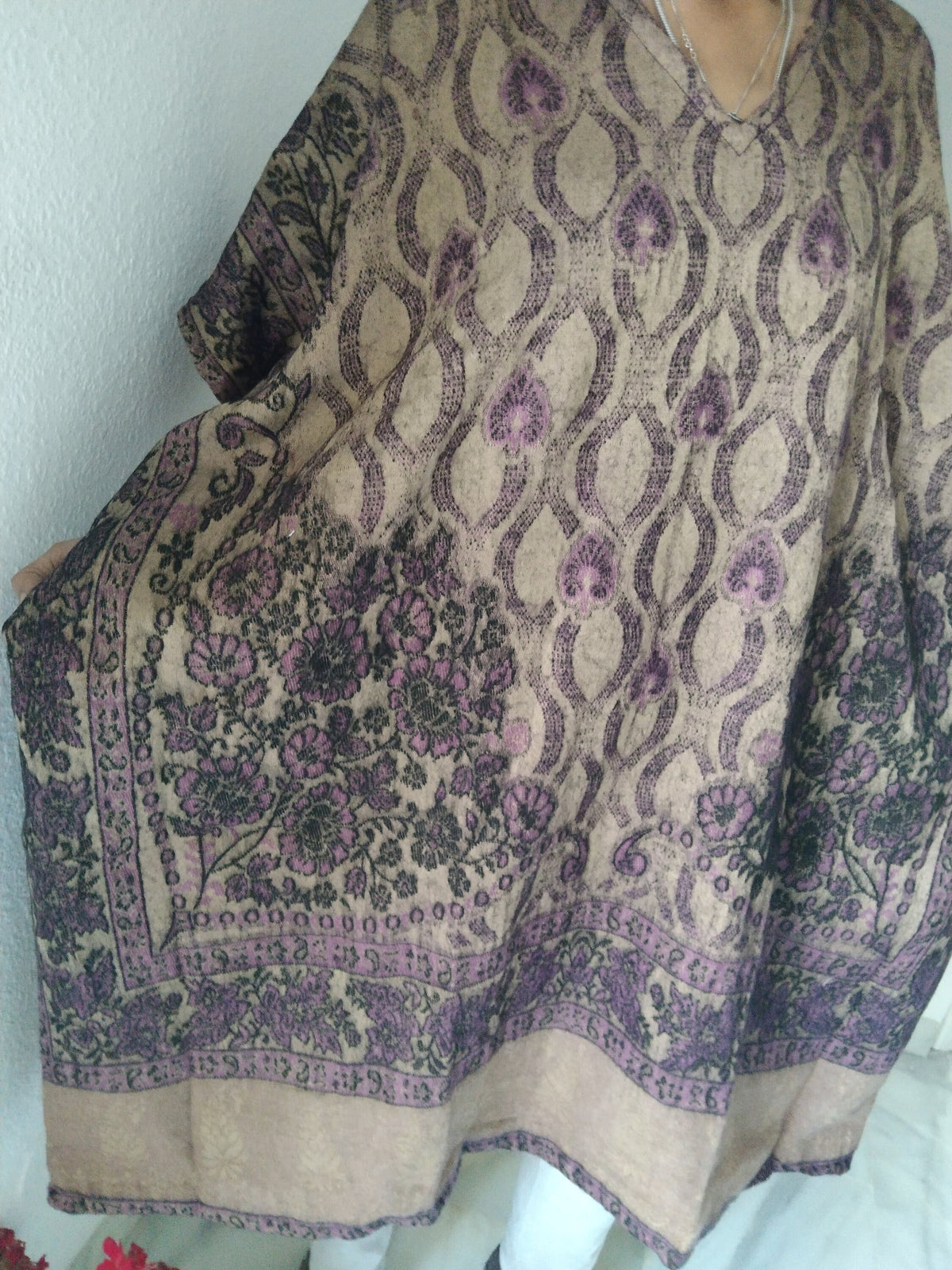 Unisex wool kaftan,unisex wool tunic,gifts for her, loungewear, resort wear,boho wool dress,