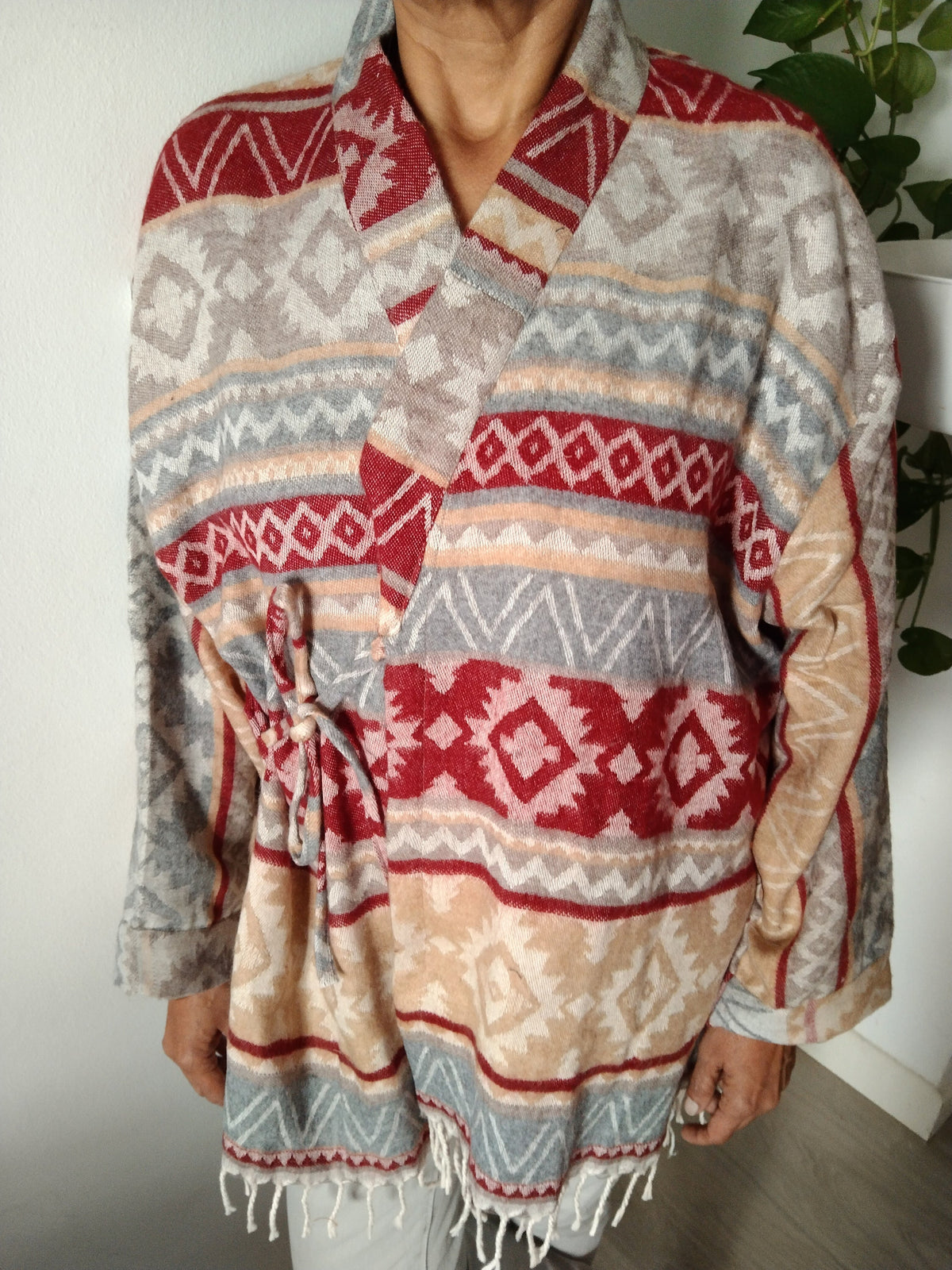 Wool wrap top,wool wrap tunic,winter robe,winter top,gifts for her, Christmas gifts,boho robe