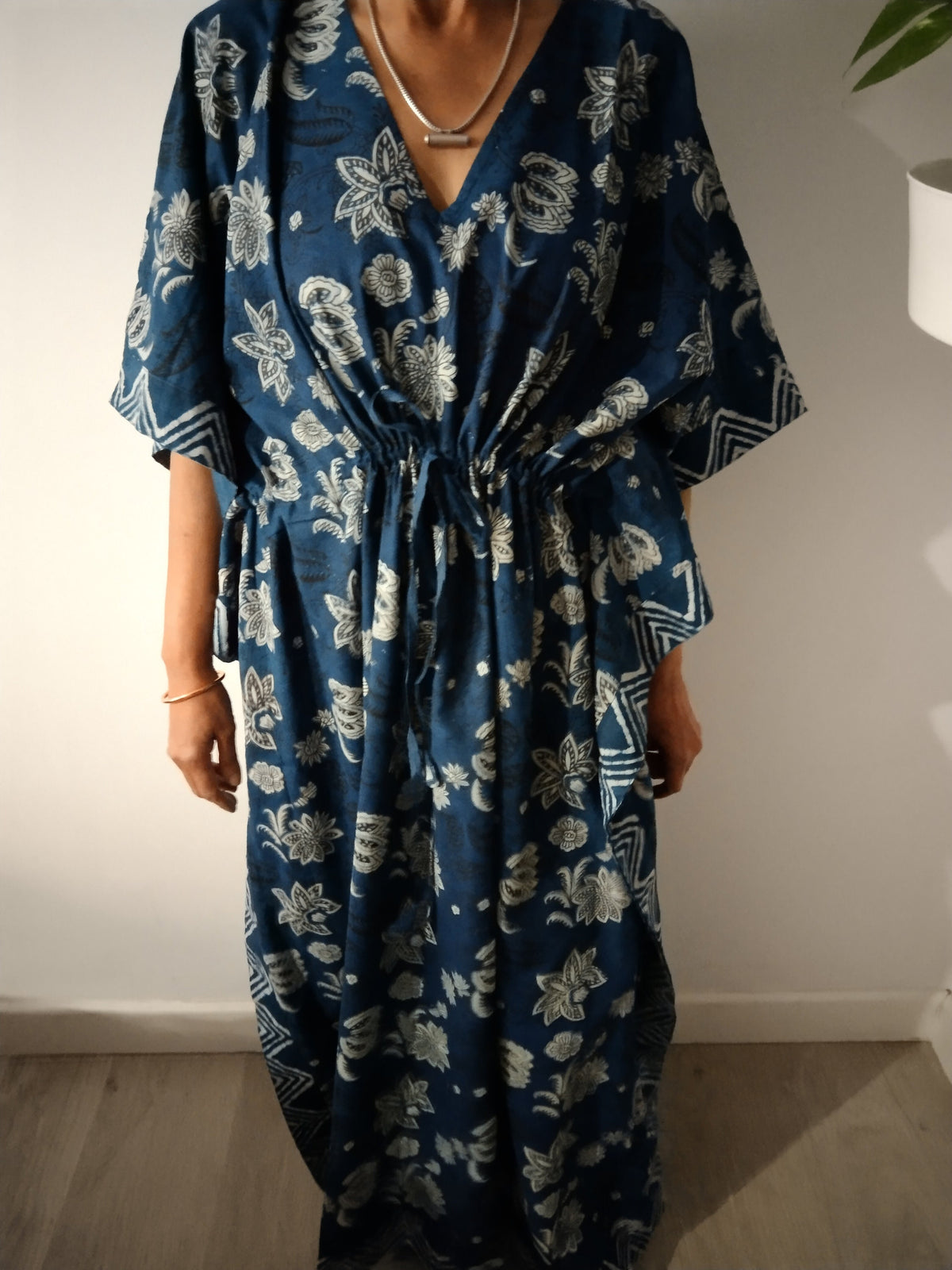 Indigo kaftan,organic caftan,resort wear,loungewear,gifts for her,boho dress,plus size dress,caftan,cotton dress