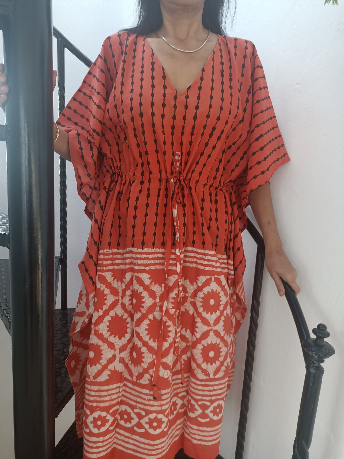 New colours  added Midi kaftan,Block print kaftan,caftan,Cotton caftan,Gifts for her,Boho dress,Plus size dress,