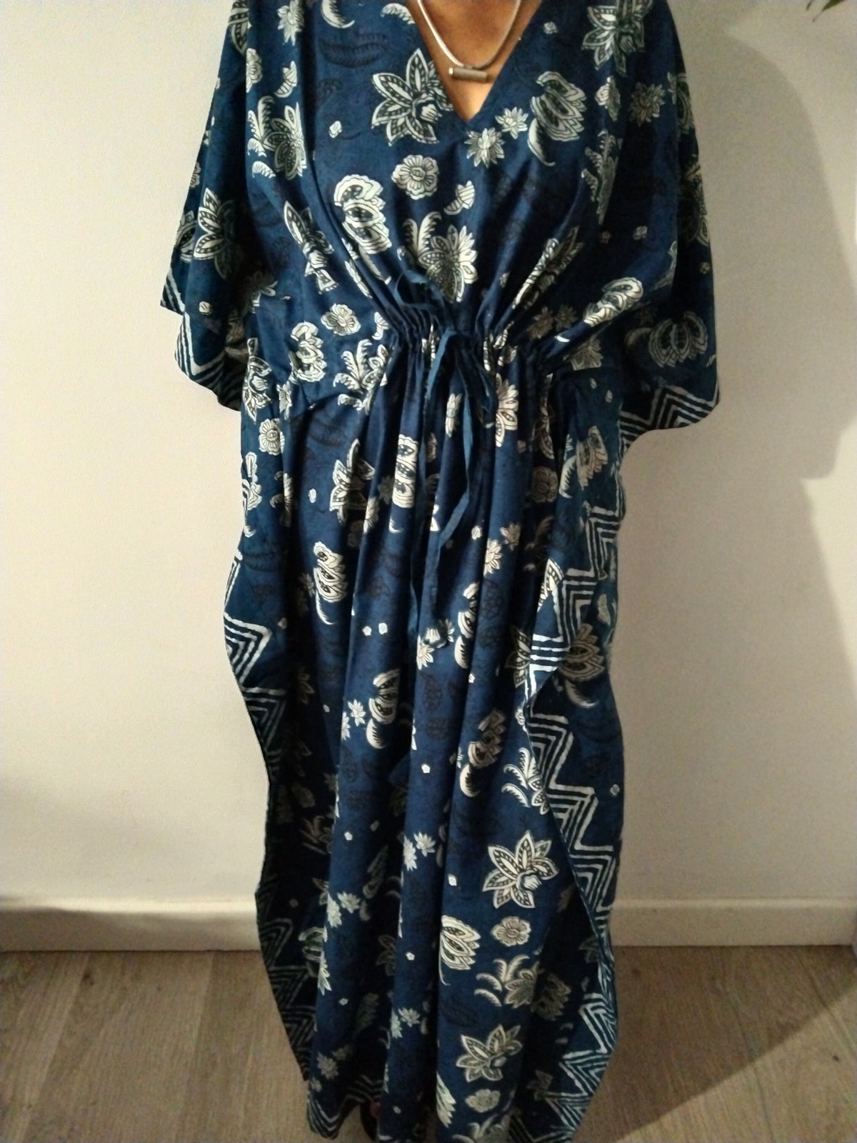 Indigo kaftan,organic caftan,resort wear,loungewear,gifts for her,boho dress,plus size dress,caftan,cotton dress