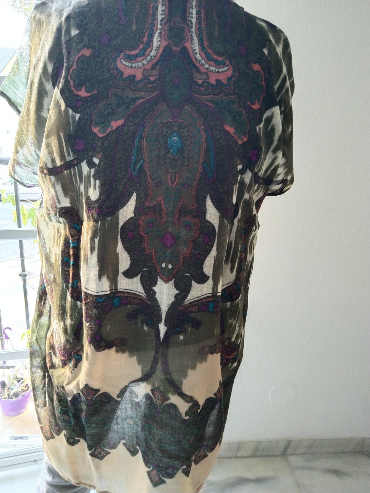 Thin wool layering tunic,wool kaftan