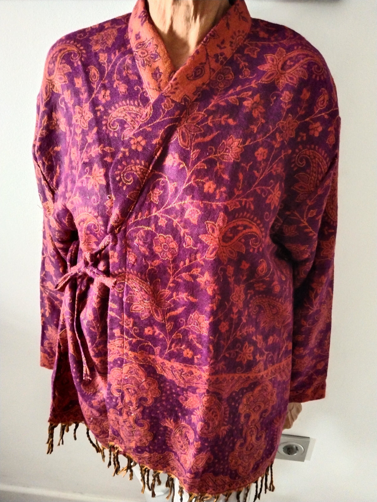 Wool blend tunic,wool cover up,wool jacket,gifts for her,boho robe,gifts for her