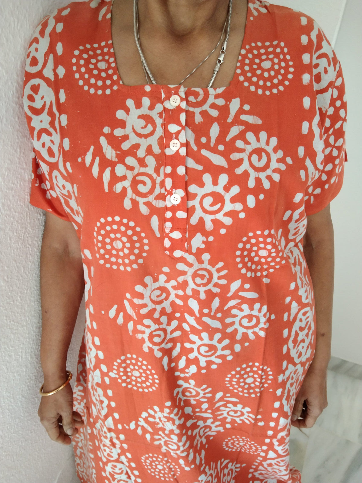 Orange A line kaftan, loungewear,resort wear,boho dress,gifts for her,cotton dress