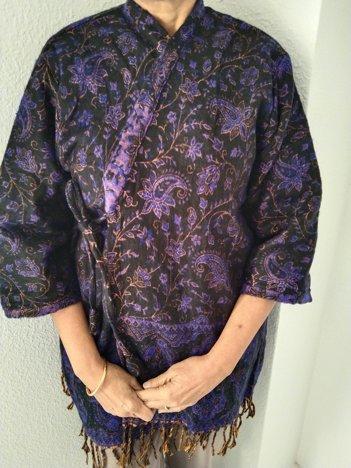 Unisex Wool wrap tunic,spring jacket,gifts for her, loungewear,winter tunic,boho tunic,