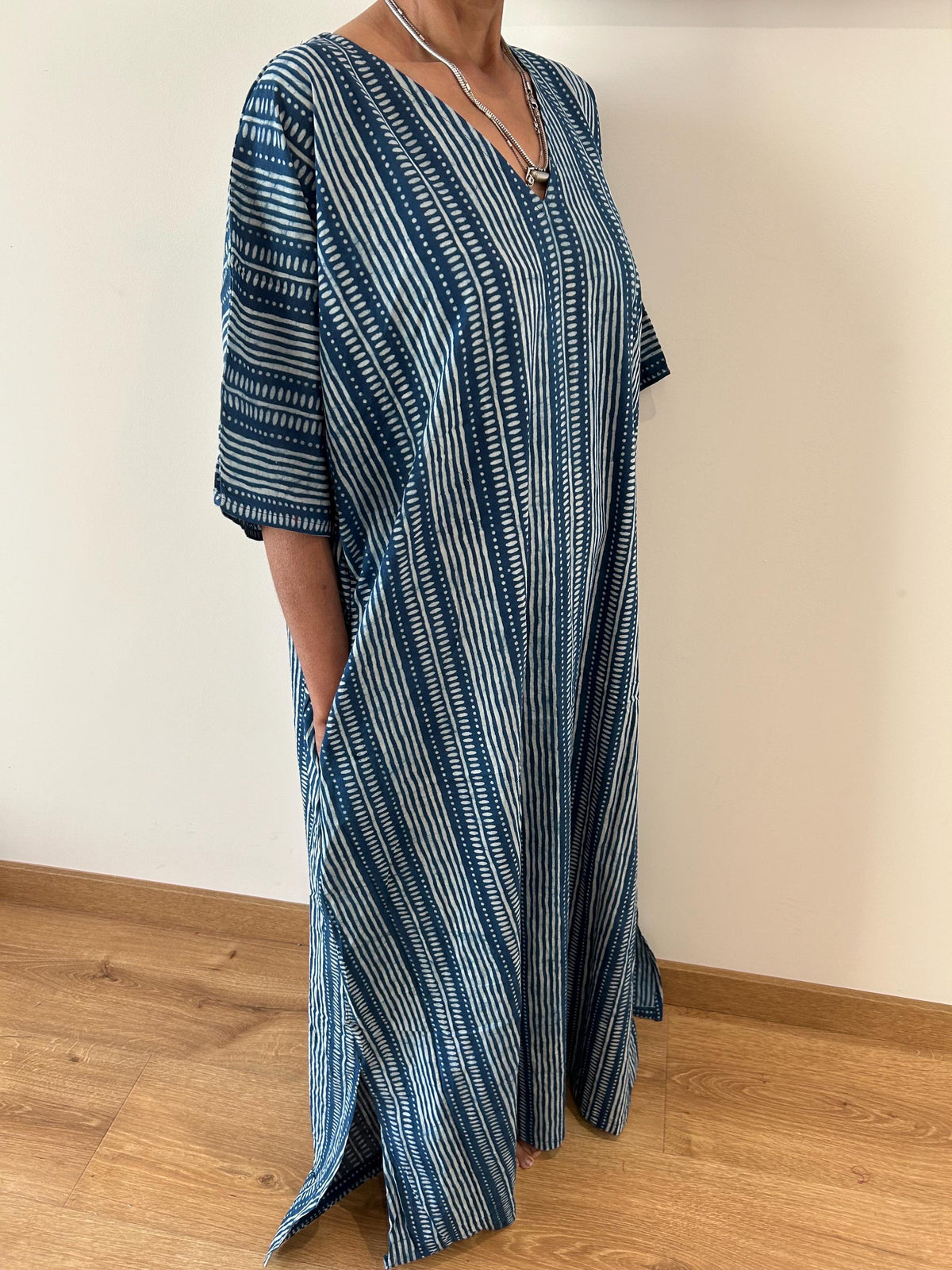 Organic cotton kaftan,caftan, resort wear,loungewear,gifts for her,boho dress,a line dress,block print dress