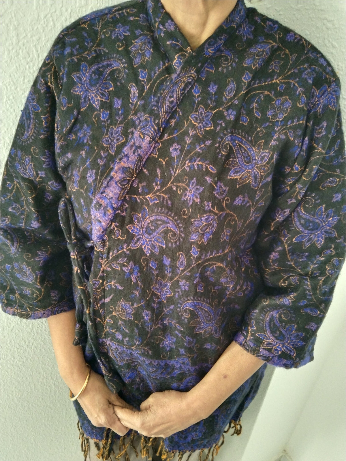 Unisex Wool wrap tunic,spring jacket,gifts for her, loungewear,winter tunic,boho tunic,