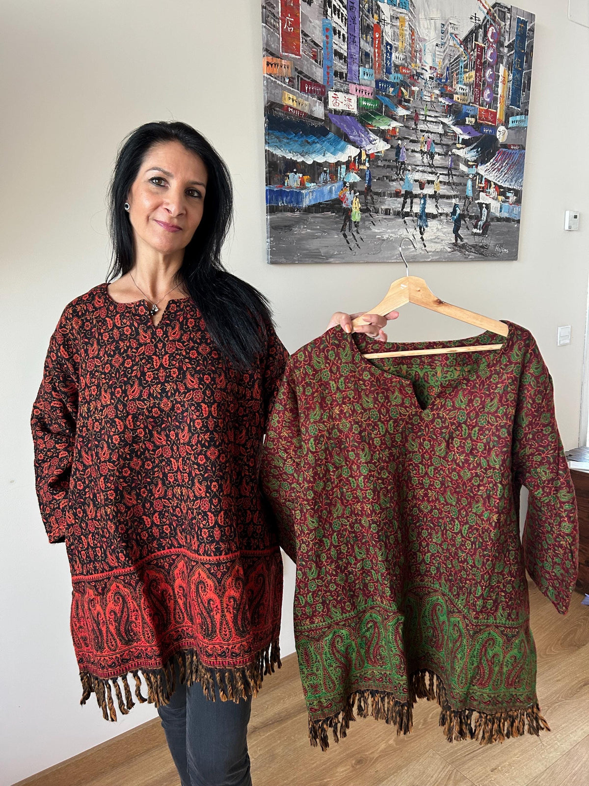 Winter tunic,wool tunic,gifts for her,Christmas gift,mom postpartum gift,resort wear,boho wool kurti,winter kurti
