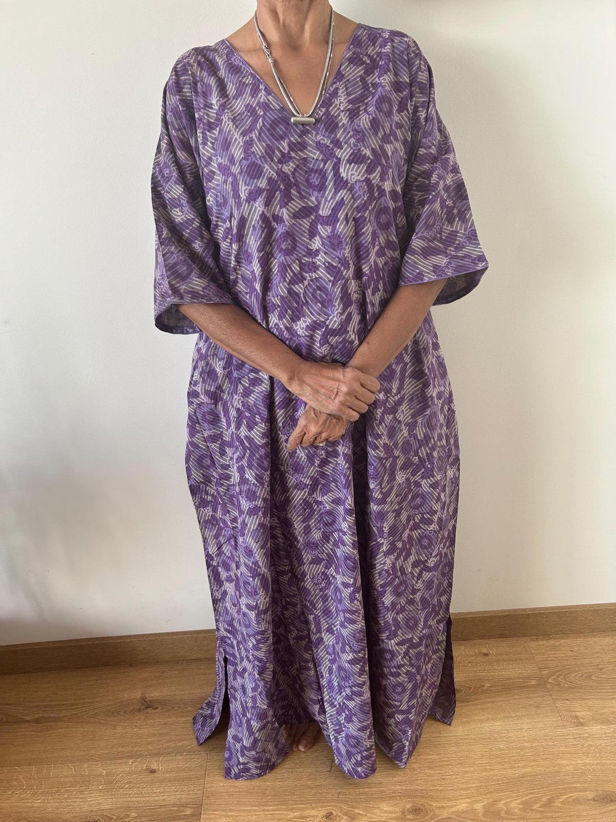 Purple cotton kaftan,caftan, resort wear,loungewear,gifts for her,boho dress,a line dress,block print dress