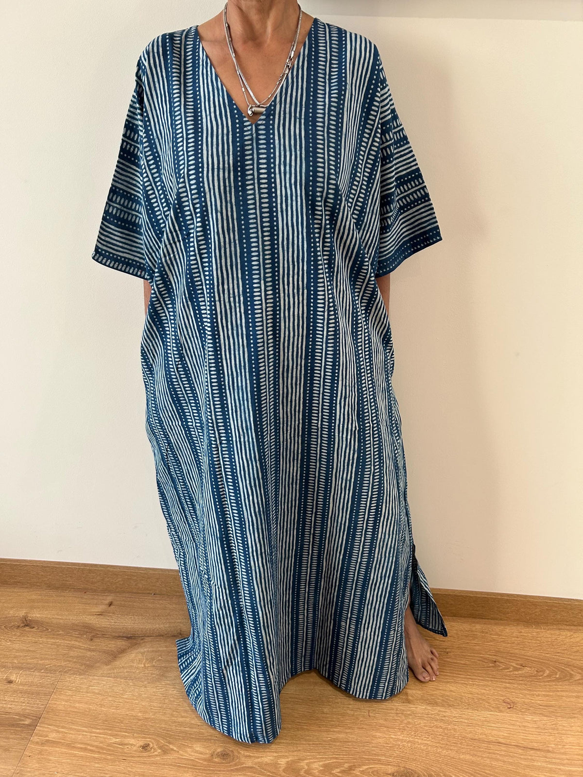 Organic cotton kaftan,caftan, resort wear,loungewear,gifts for her,boho dress,a line dress,block print dress
