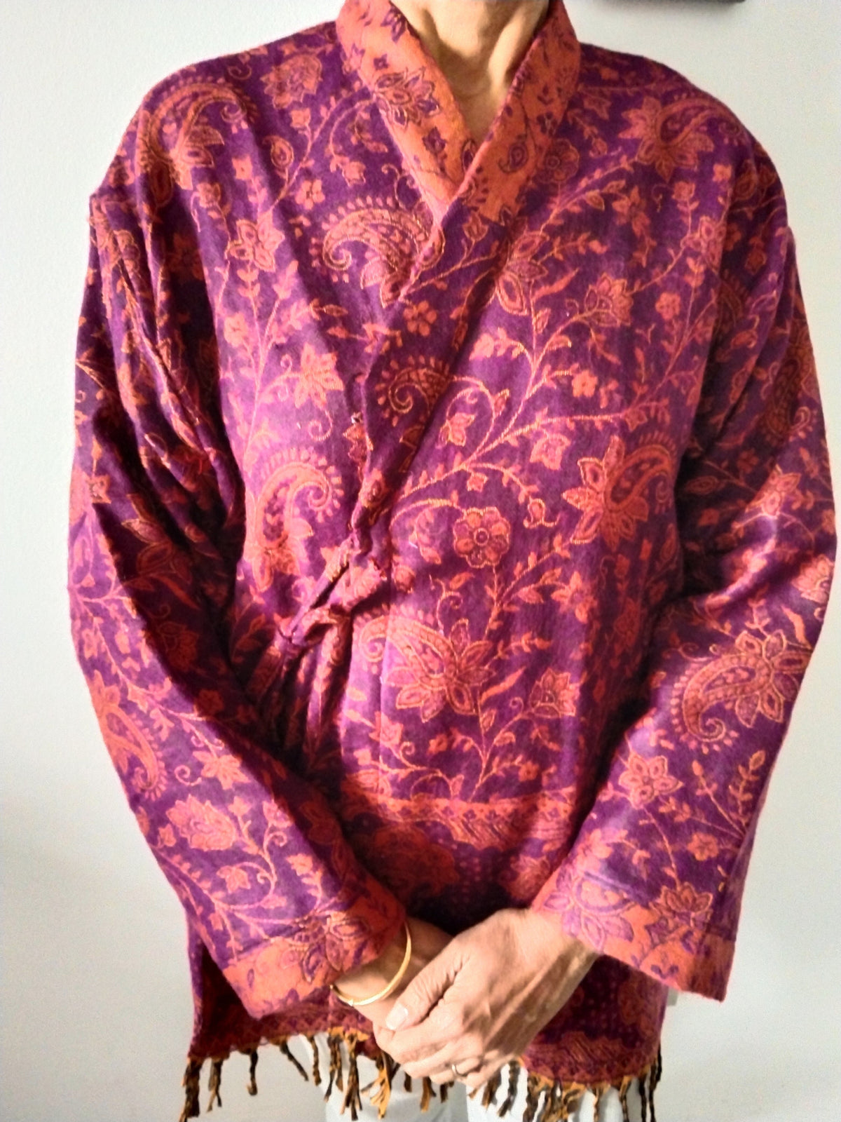 Wool blend tunic,wool cover up,wool jacket,gifts for her,boho robe,gifts for her