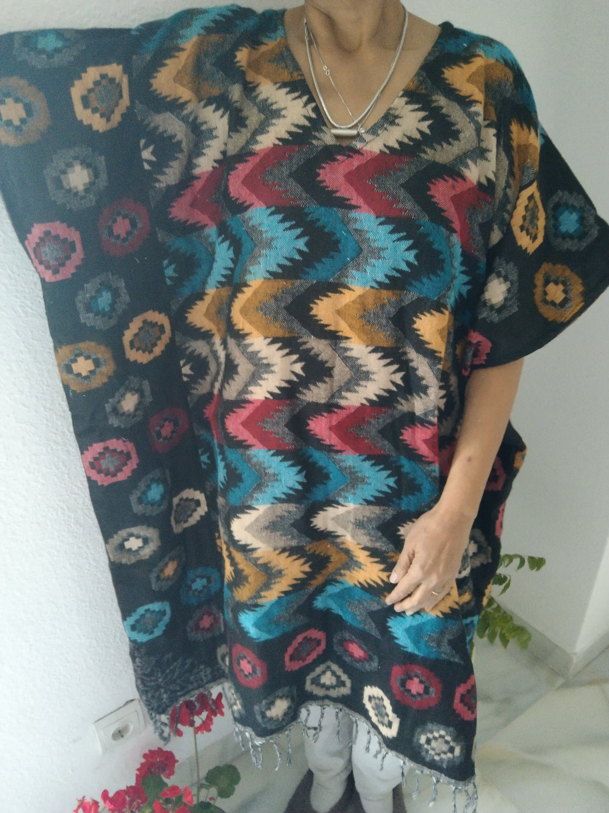 Unisex Yak Wool Tunic: Boho Resort Wear Kaftan