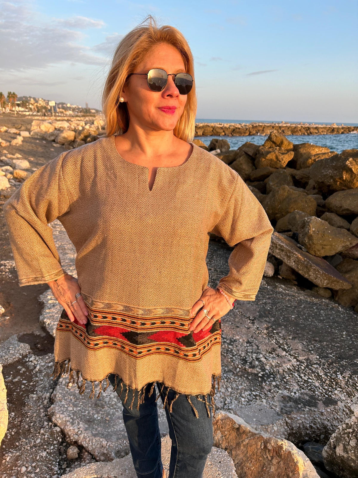 Winter yak wool tunic,gifts for her,wool kurti,winter tunic,boho kurti,wool tunic, Christmas gift,mom postpartum gift,mother's day gift,boho