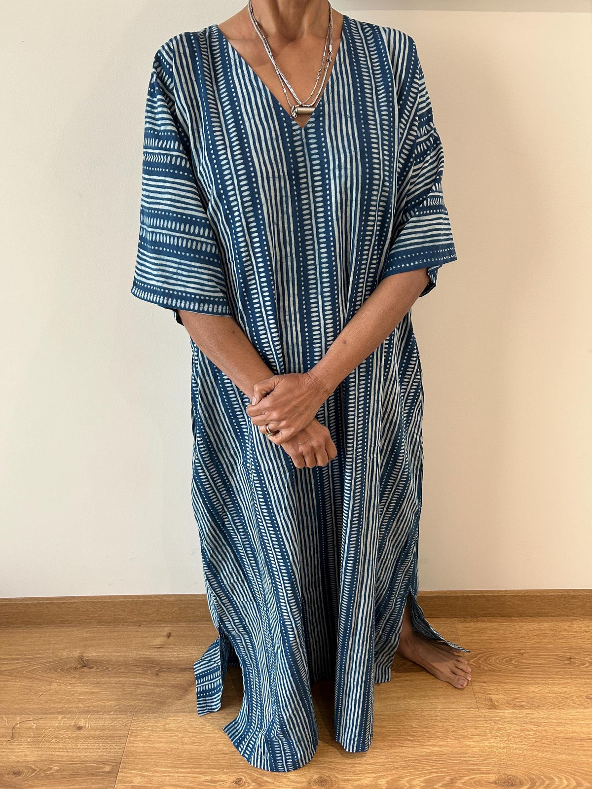 Organic cotton kaftan,caftan, resort wear,loungewear,gifts for her,boho dress,a line dress,block print dress