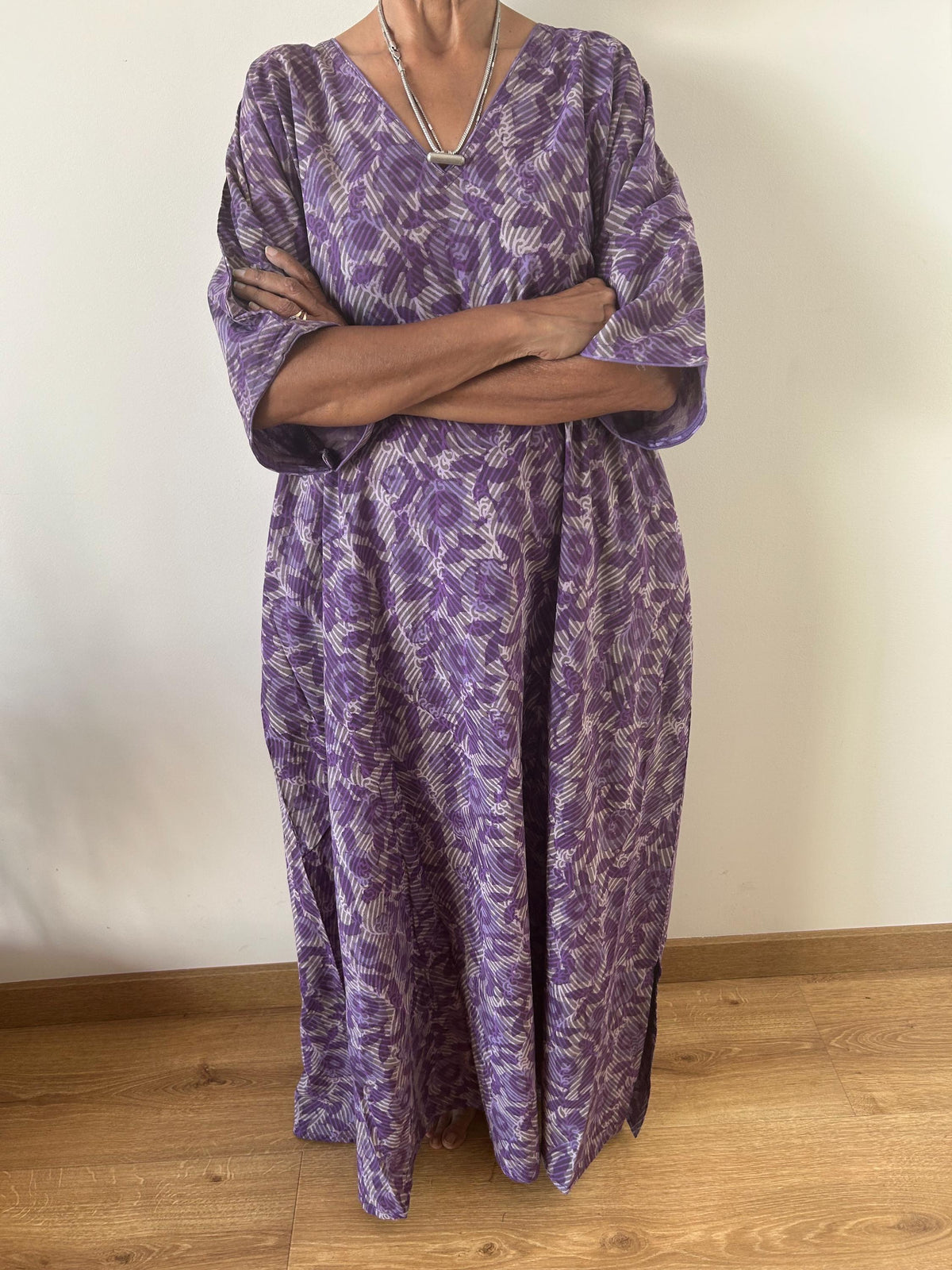 Purple cotton kaftan,caftan, resort wear,loungewear,gifts for her,boho dress,a line dress,block print dress