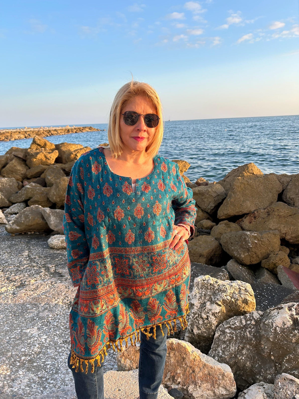 Wool tunic,winter kurti,wool kurti,Christmas gift,gifts for her,resort wear,mom postpartum gift, winter maternity tunic,boho wool tunic,