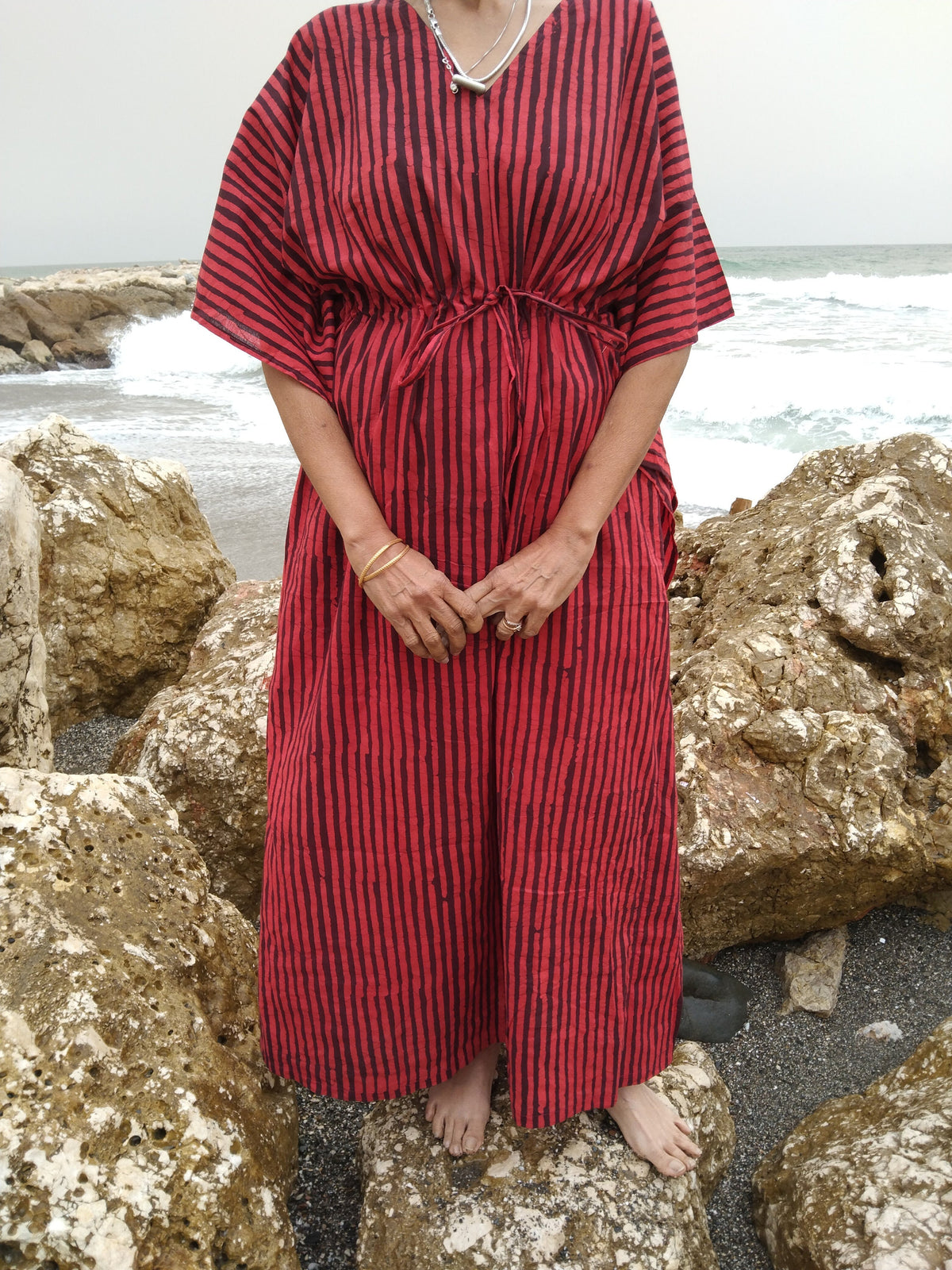 Stripe Cotton kaftan,blockprint kaftan,gifts for her,summer dress,loungewear,resort wear,mother's day gift,mom postpartum gift