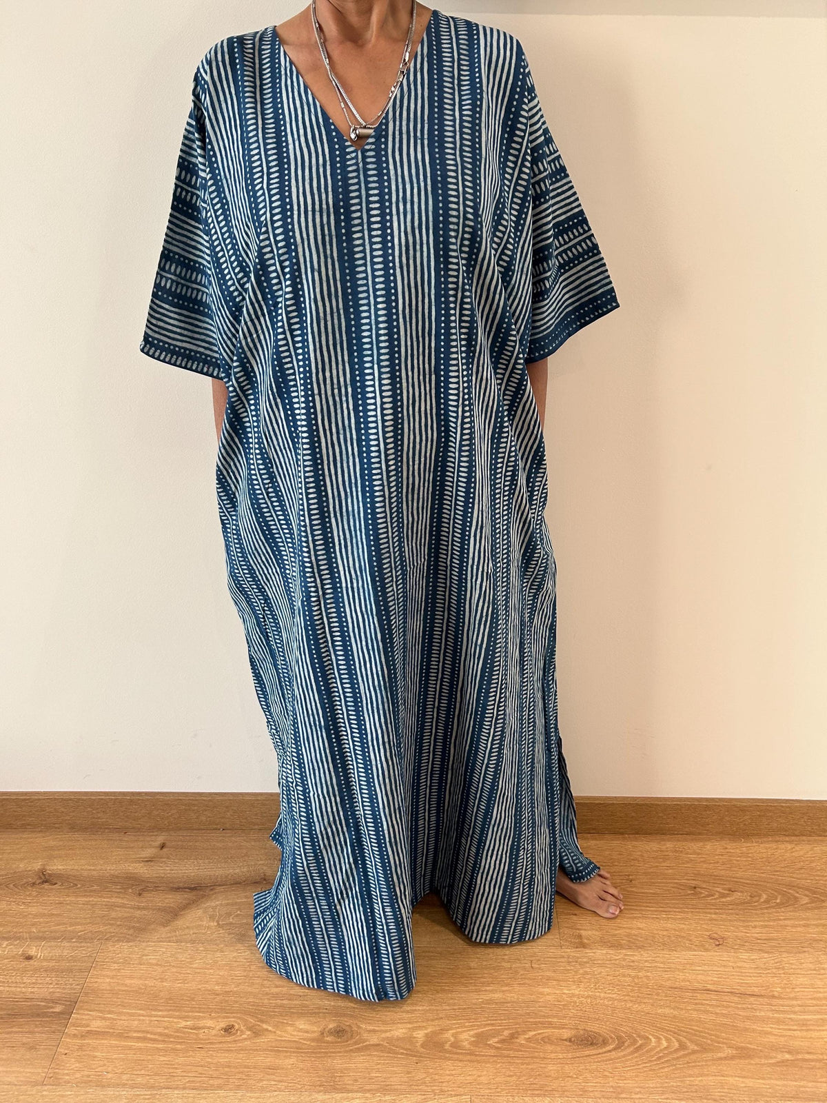 Organic cotton kaftan,caftan, resort wear,loungewear,gifts for her,boho dress,a line dress,block print dress