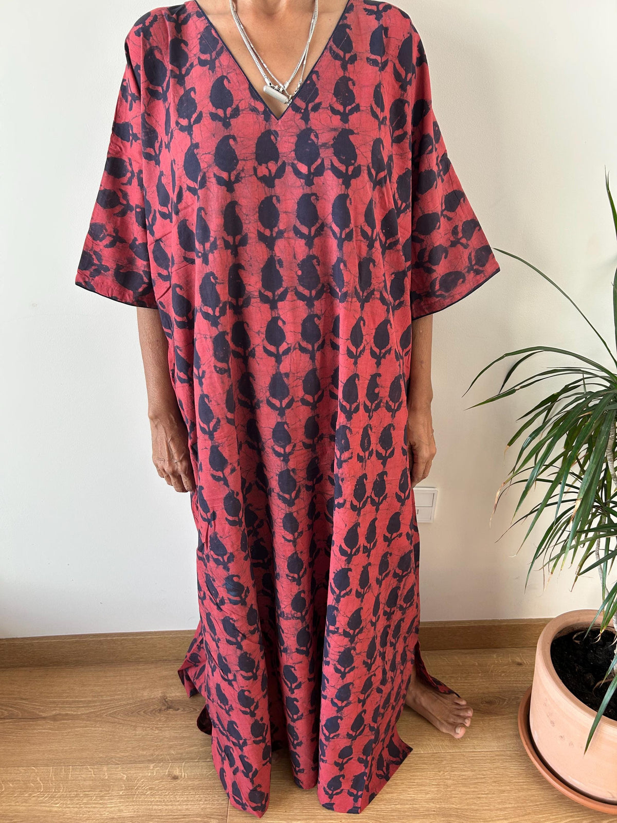 Paisley cotton kaftan,caftan, resort wear,loungewear,gifts for her,boho dress,a line dress,block print dress