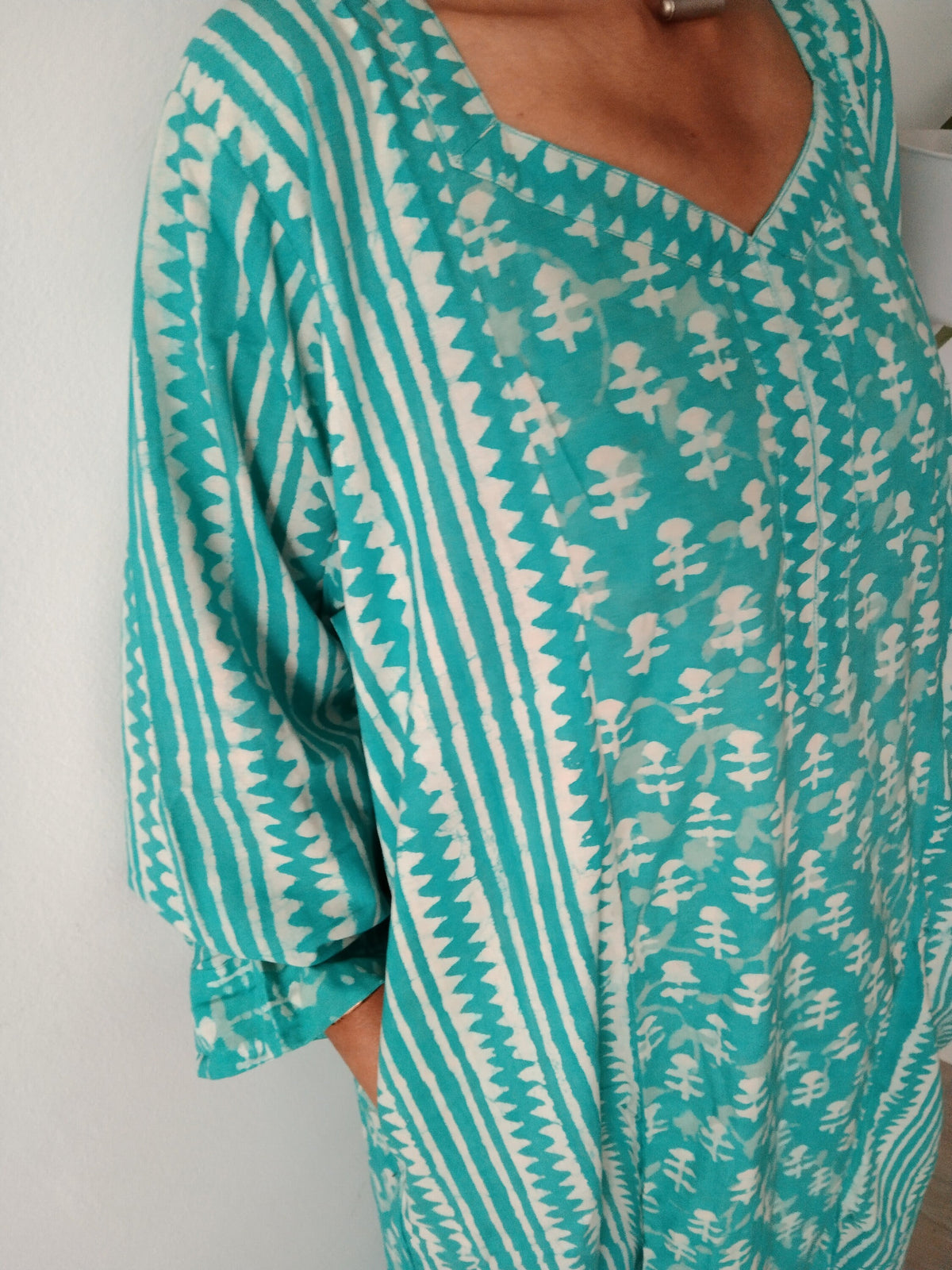 Turquoise cotton kaftan,caftan,resort wear,loungewear,sleepwear,cotton dress,boho dress