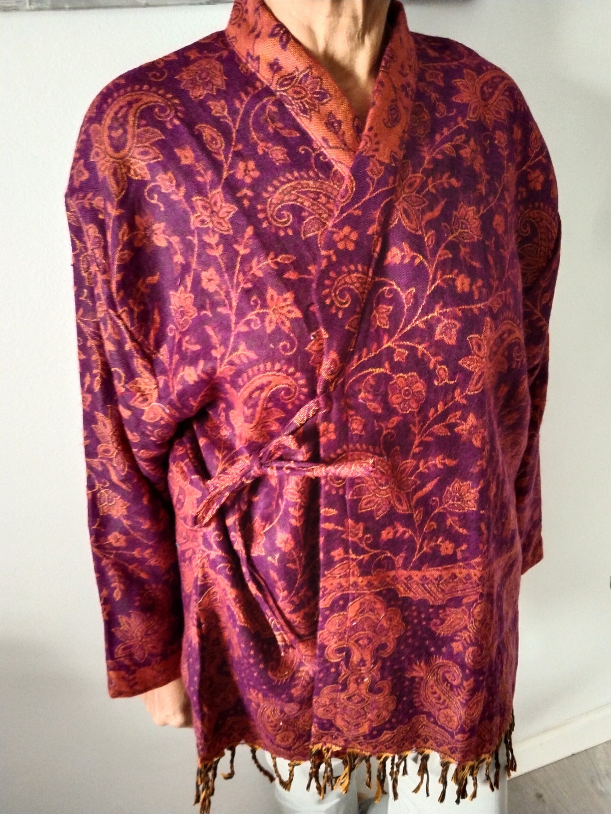 Wool blend tunic,wool cover up,wool jacket,gifts for her,boho robe,gifts for her