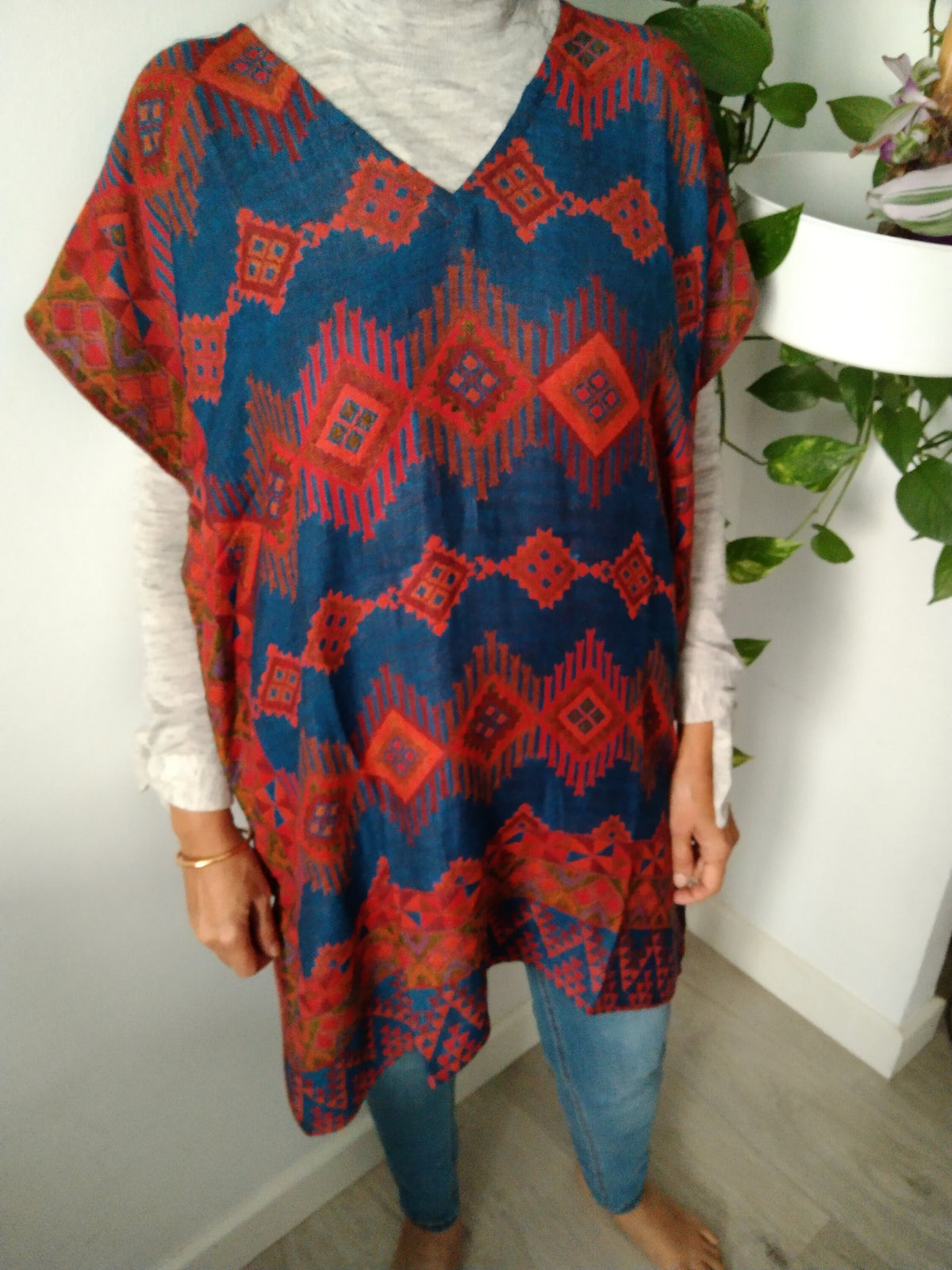 Wool blend tunic,winter top,boho winter top,tunic