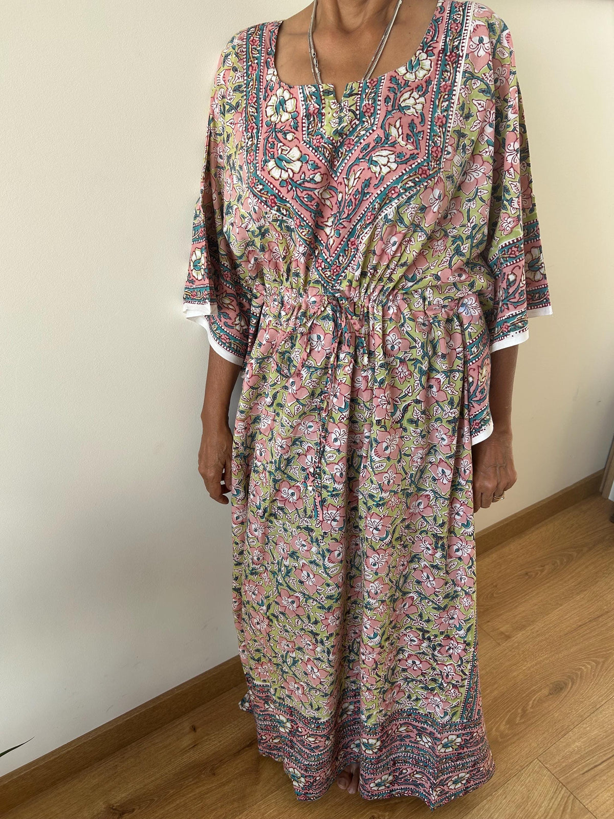 Blockprint cotton kaftan,caftan, gifts for her, resort wear, loungewear, beachwear, mother's day gift, maternity dress,plus size dress, boho